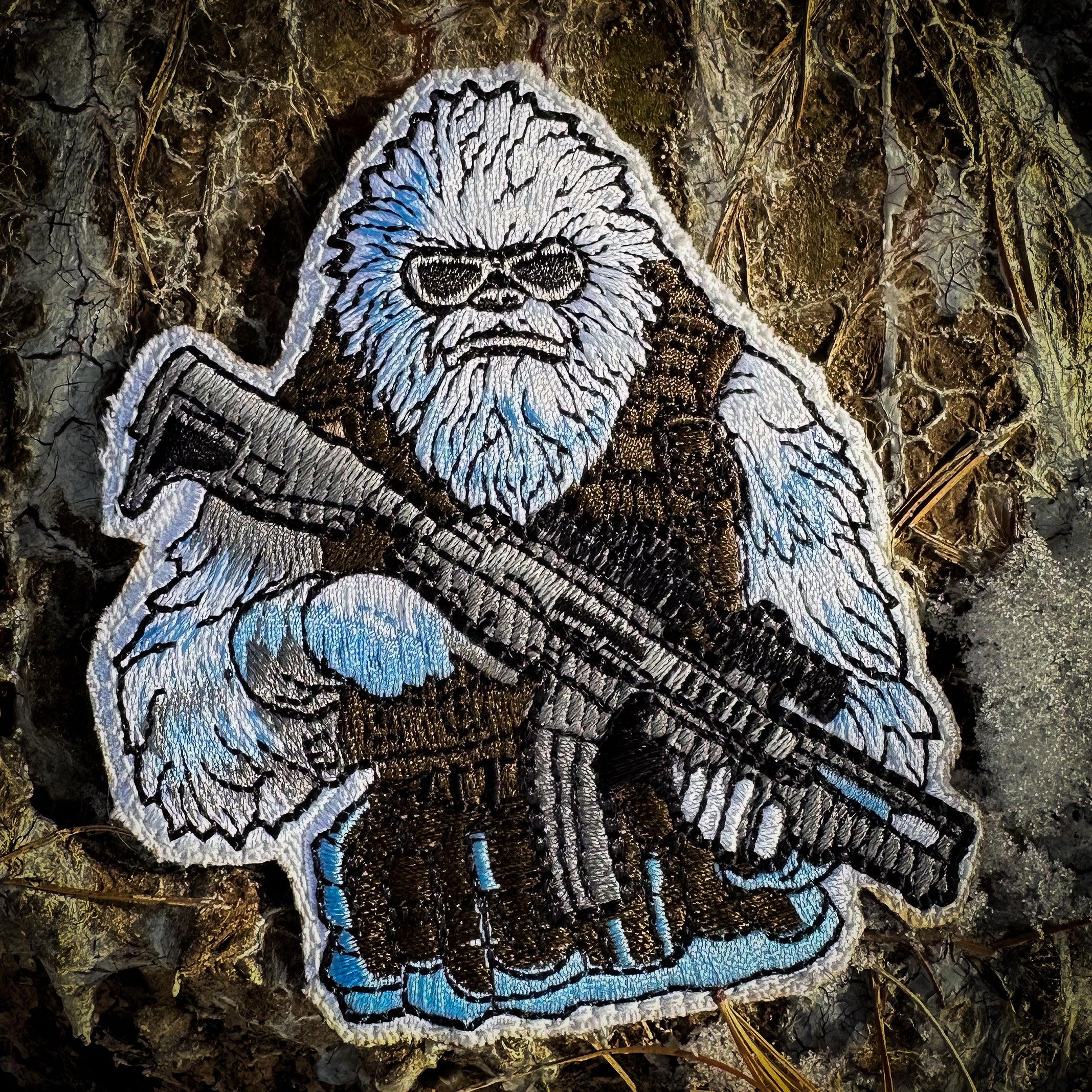 Abominable Snowman Tactical Yeti With AR-15 3.75" Fully Embroidered Patch - Image 3