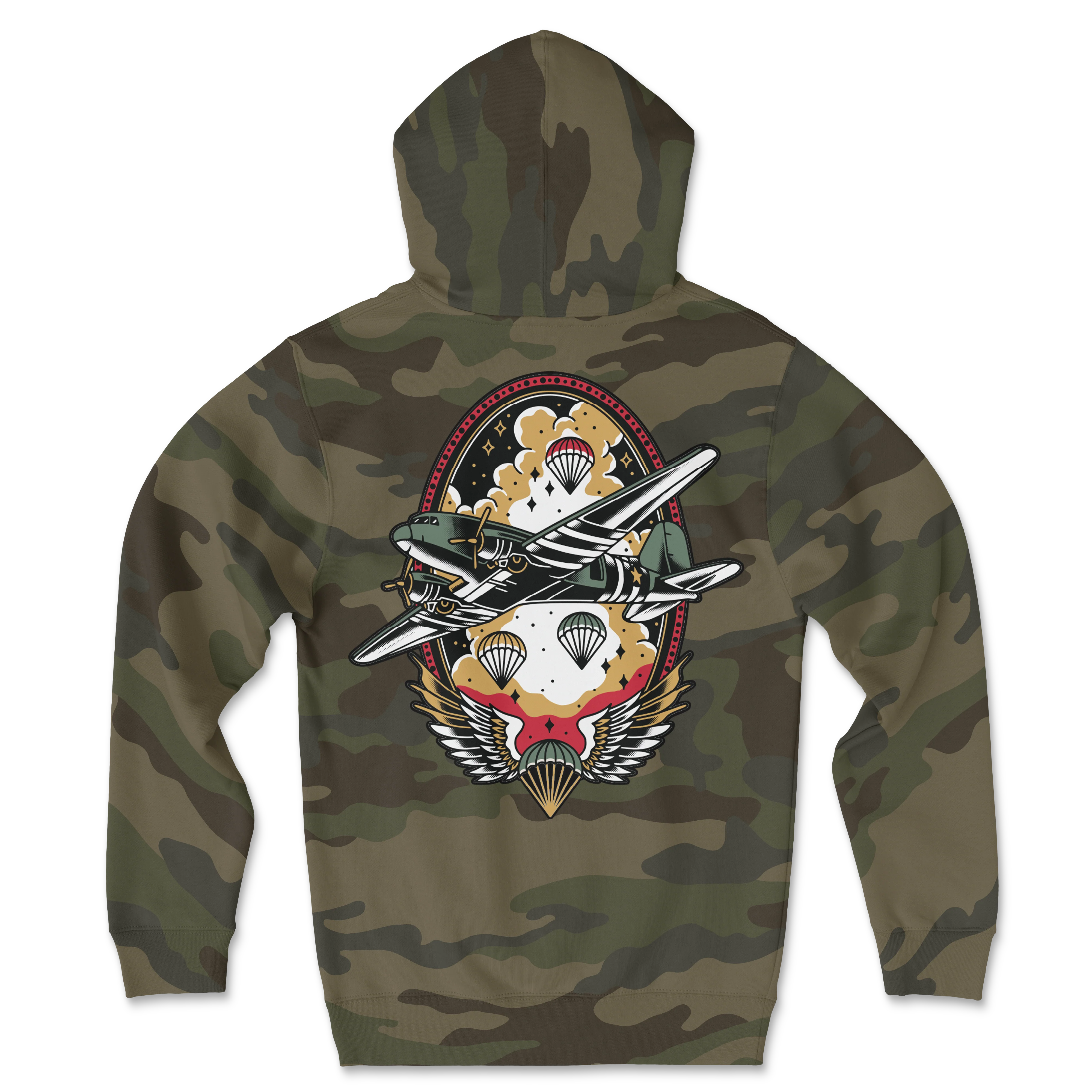 Airborne Traditional Camo Hoodie - Image 2