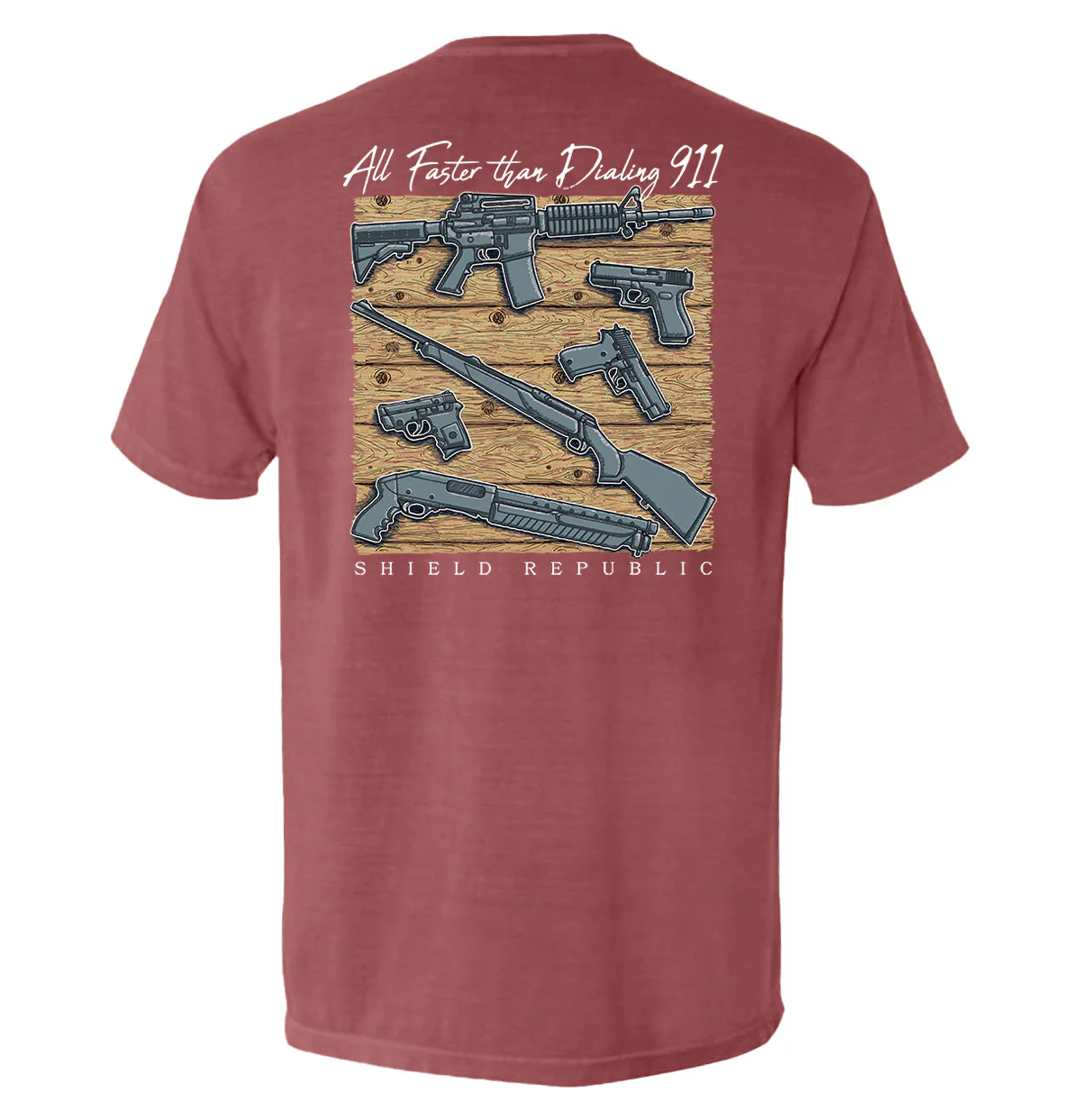 All Faster than Dialing 911 Pocket Tee - Image 7