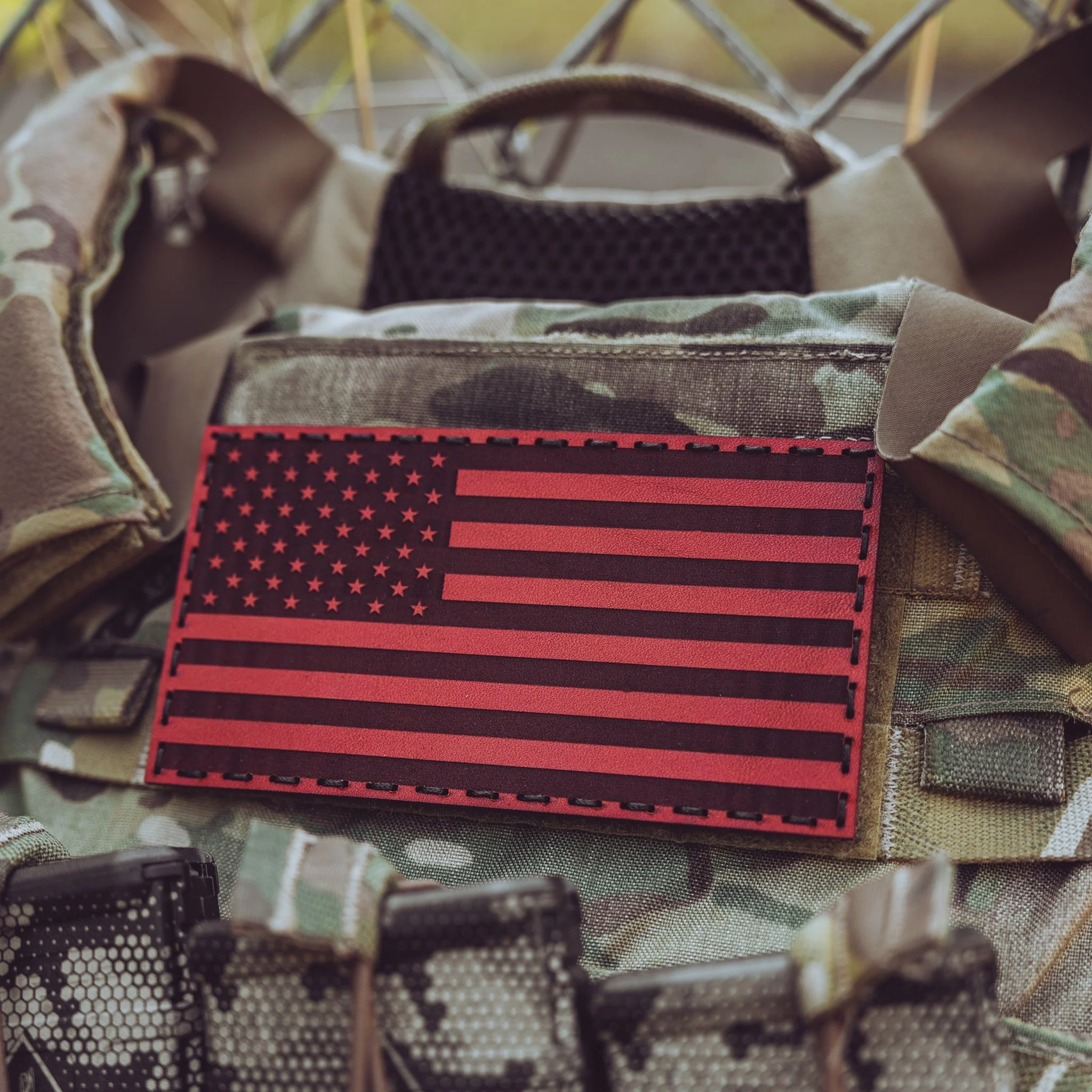AMERICAN FLAG LEATHER PATCH - Image 6