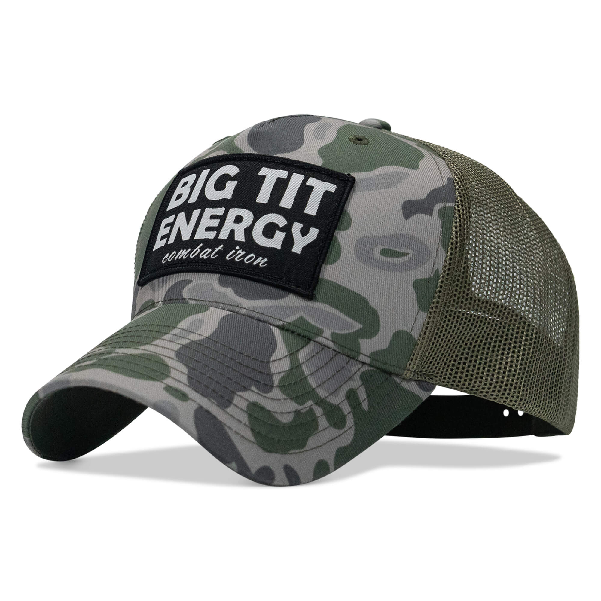 Big Tit Energy Patch Mesh Snapback Hat - Image 21
