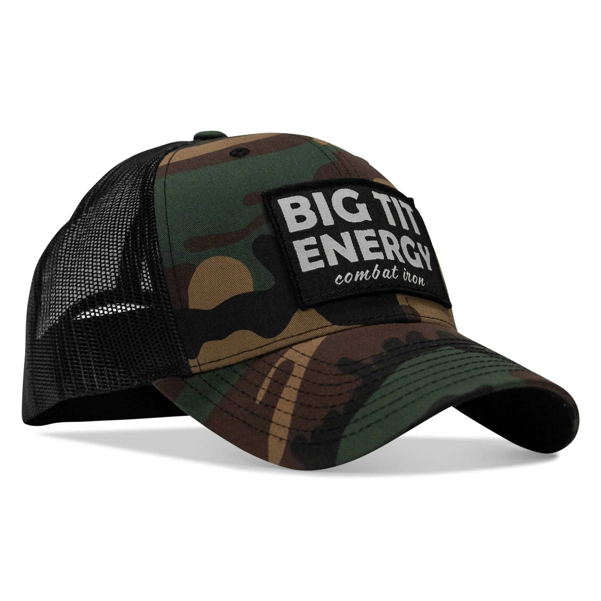 Big Tit Energy Patch Mesh Snapback Hat - Image 35
