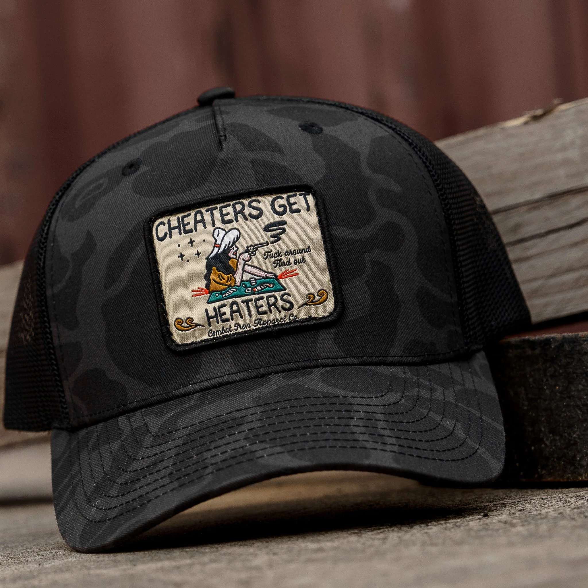 Cheaters Get Heaters Western Cowboy Patch SnapBack - Image 13