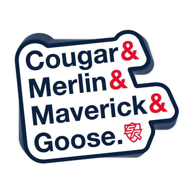 Cougar & Merlin & Maverick & Goose Decal