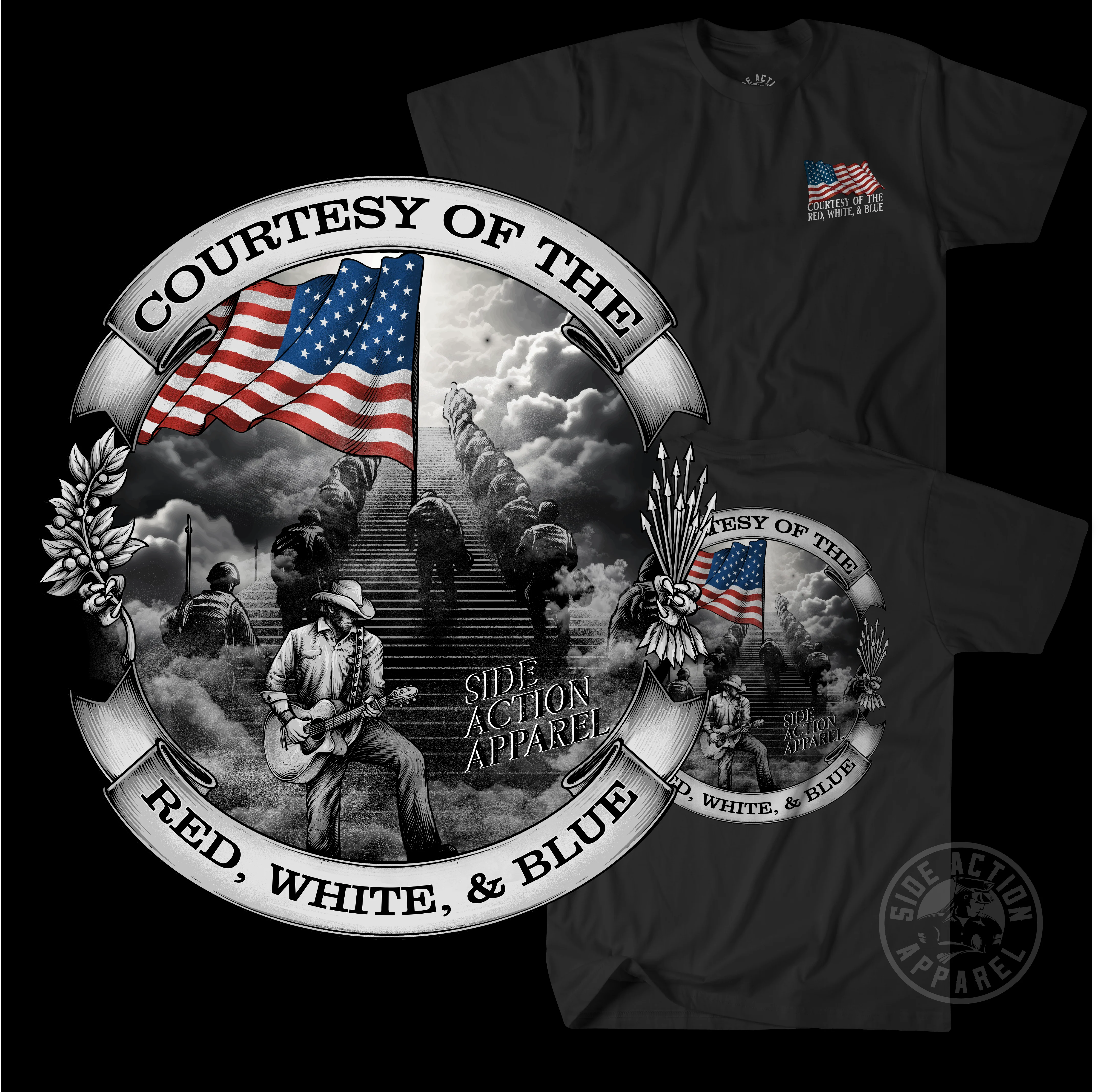 Courtesy of the Red, White & Blue Tee - Tribute Shirt - Image 5