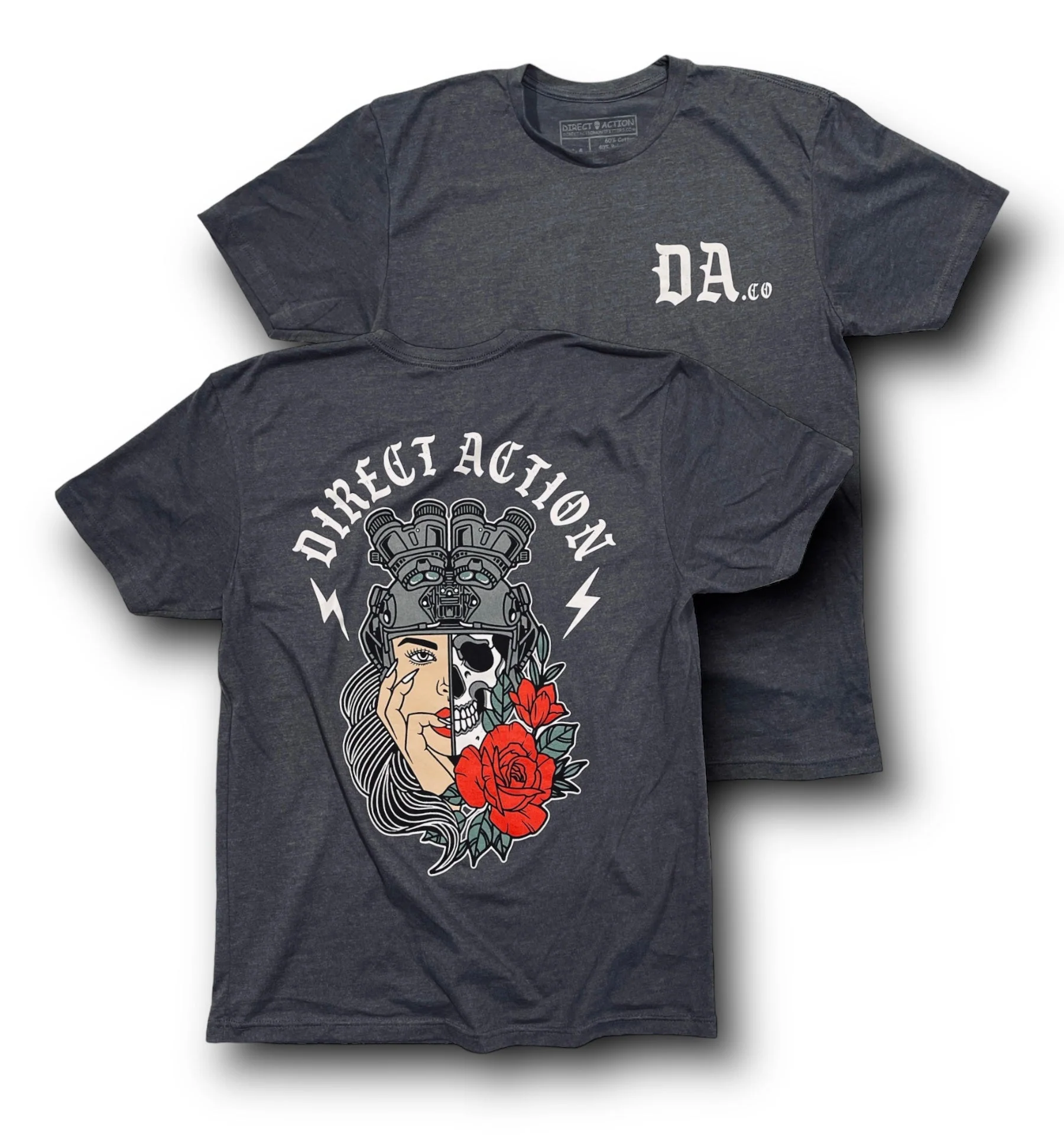 DA "DEATH COMES" TEE (HEATHER METAL) - Image 2