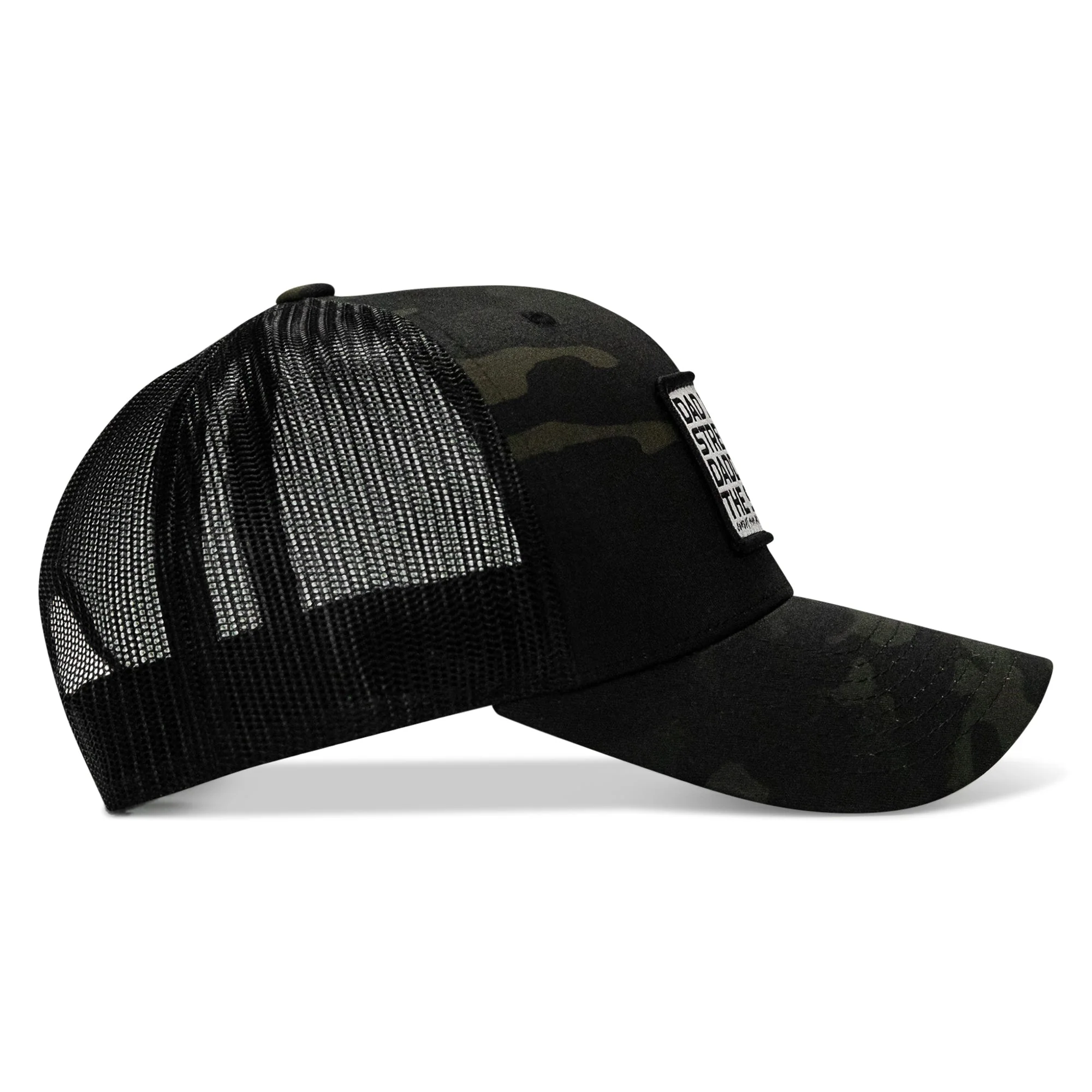 Dad In The Streets. Daddy In The Sheets. White Patch Snapback Hat - Image 22