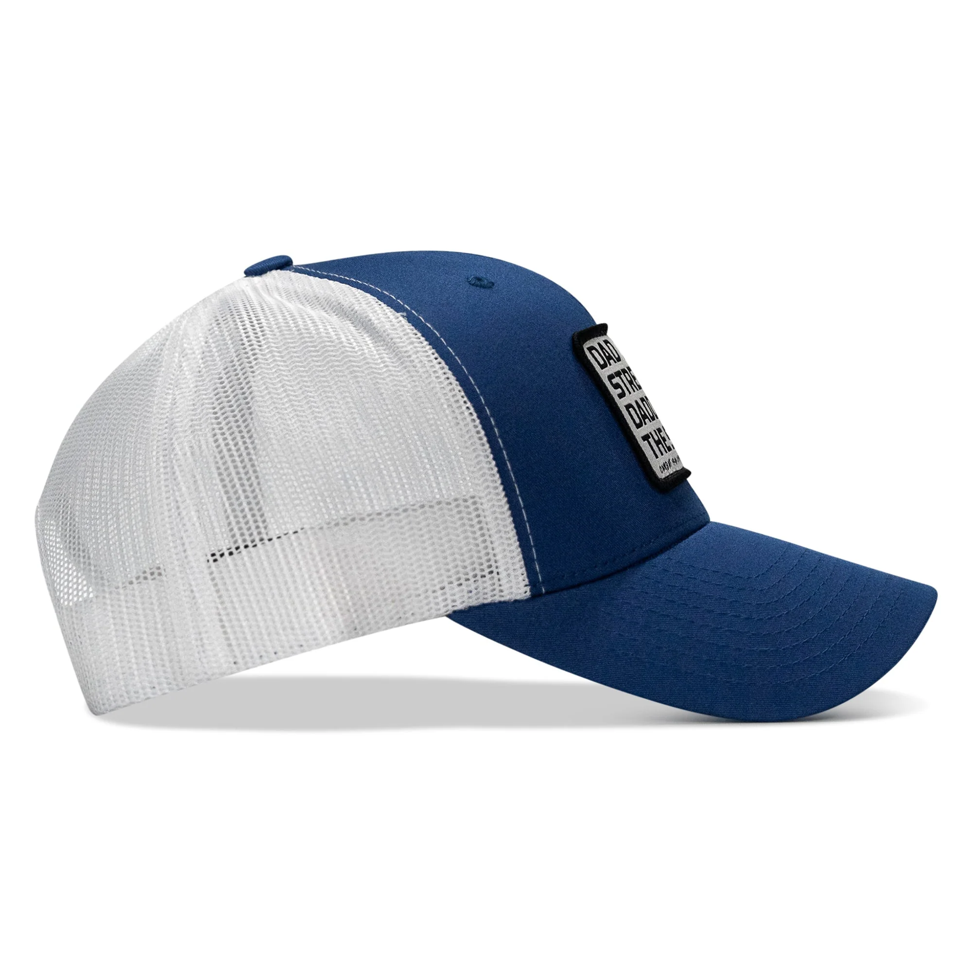 Dad In The Streets. Daddy In The Sheets. White Patch Snapback Hat - Image 51