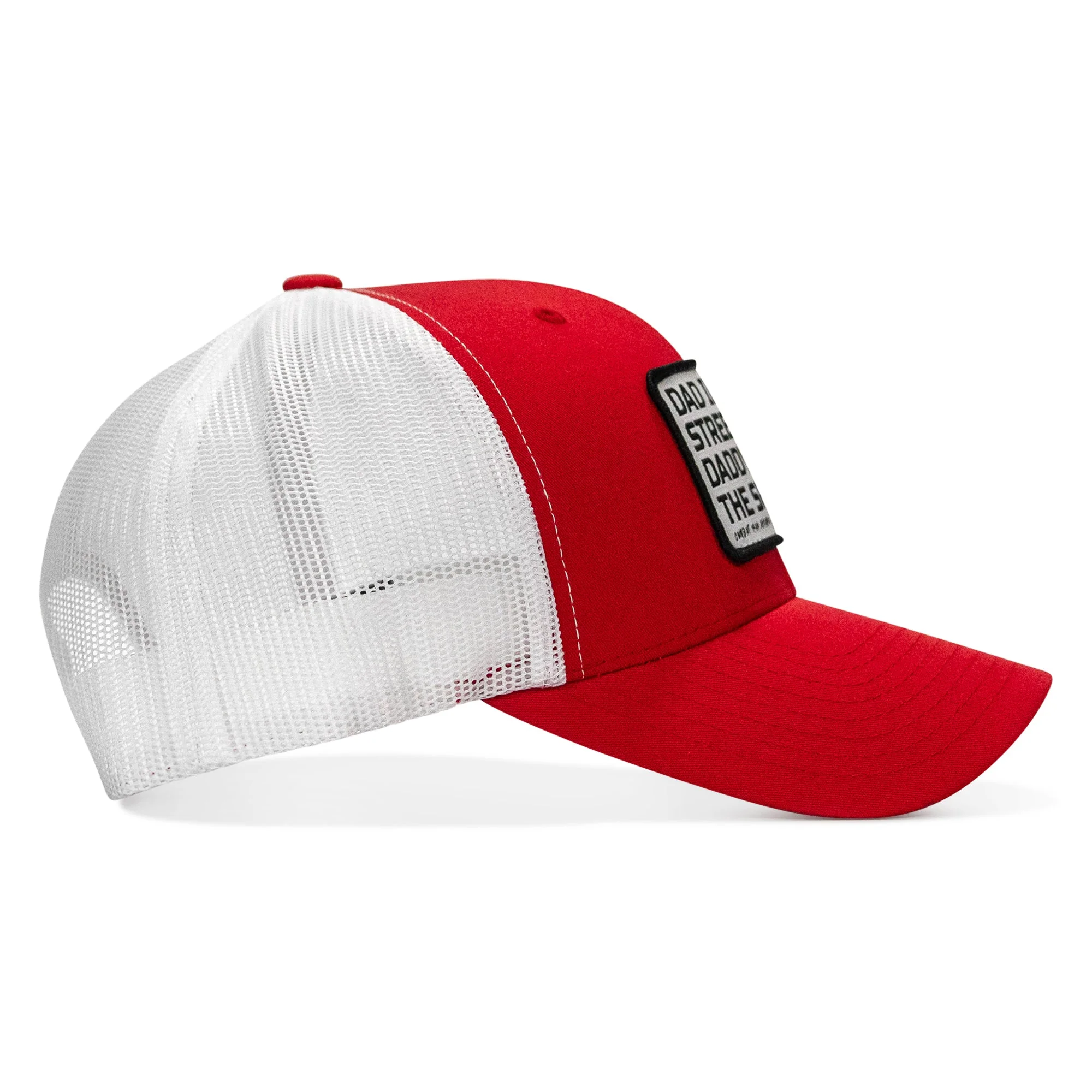 Dad In The Streets. Daddy In The Sheets. White Patch Snapback Hat - Image 61