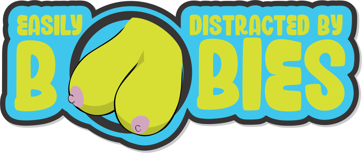 Easily Distracted By Boobies - 4.5" Sticker - Image 4