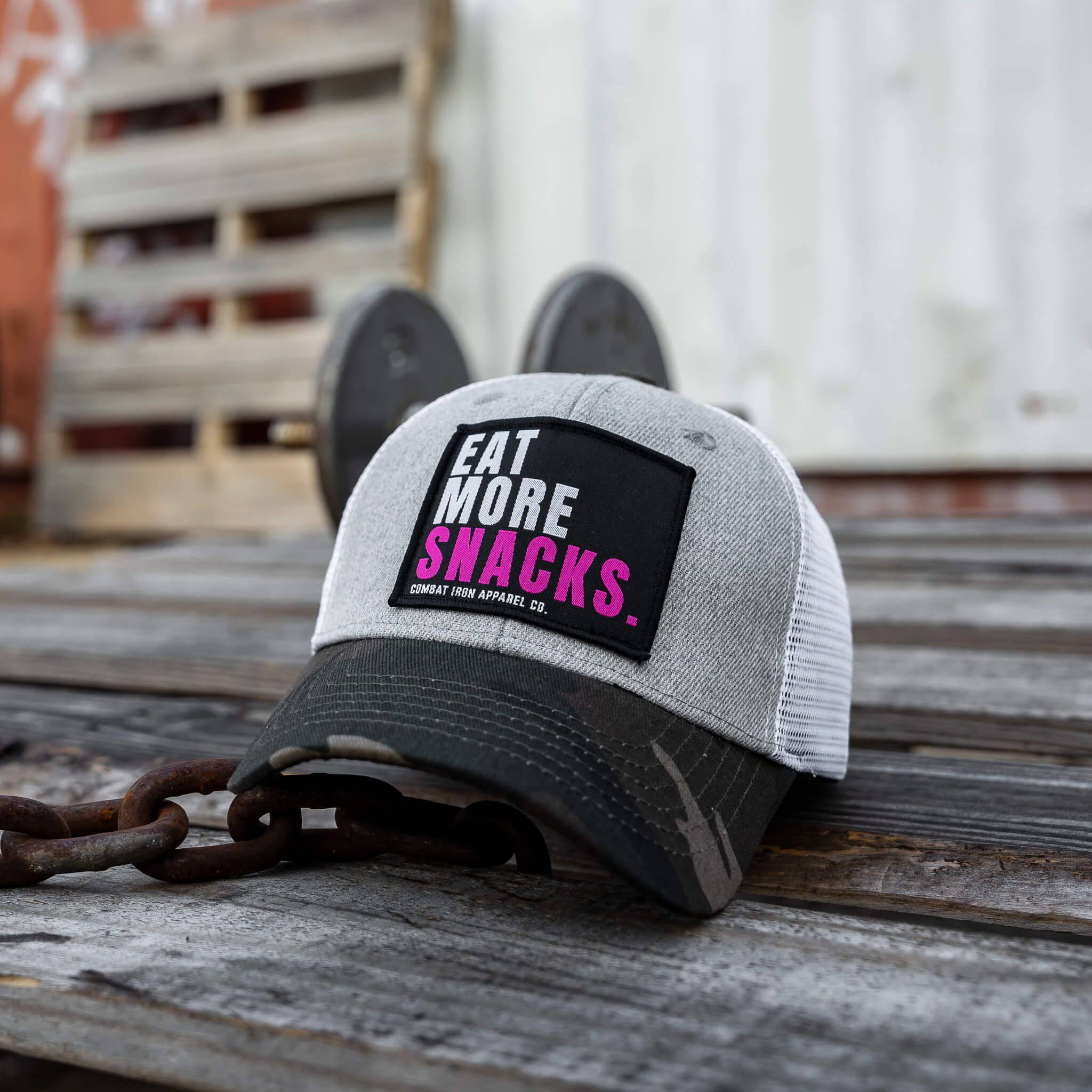 Eat More Snacks Patch Snapback Hat - Image 9