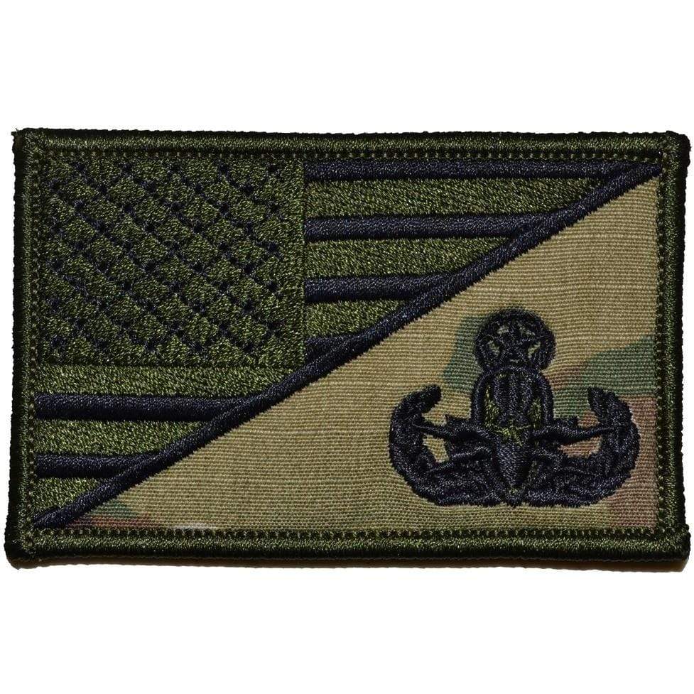 EOD MASTER EXPLOSIVE ORDNANCE DISPOSAL USA FLAG TACTICAL PATCH - Image 3