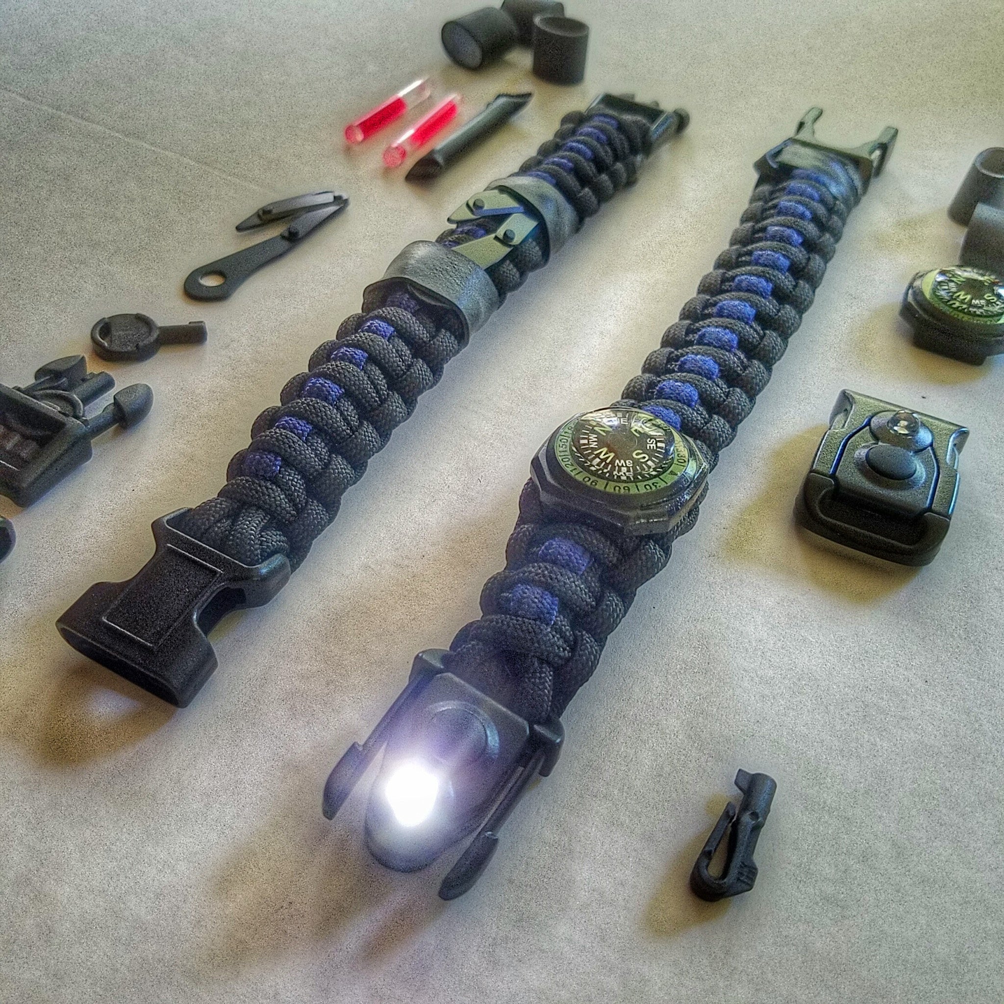 First Responder Strap - Police LEO backup duty gear w/ light, cuff key, seatbelt cutter, compass. - Image 15