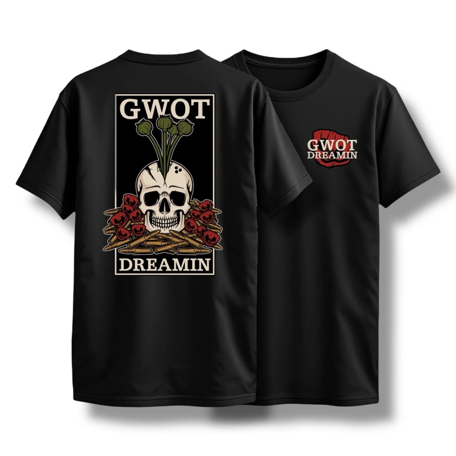 "GWOT DREAMIN" TEE (BLACK) - Image 2