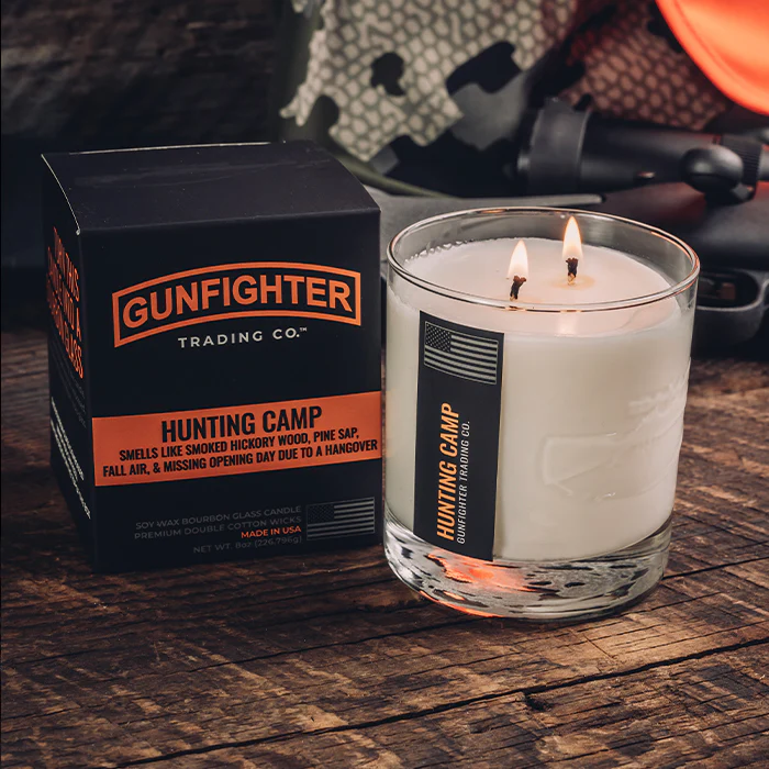 HUNTING CAMP CANDLE (EMBOSSED SCOPED RIFLE) - Image 6