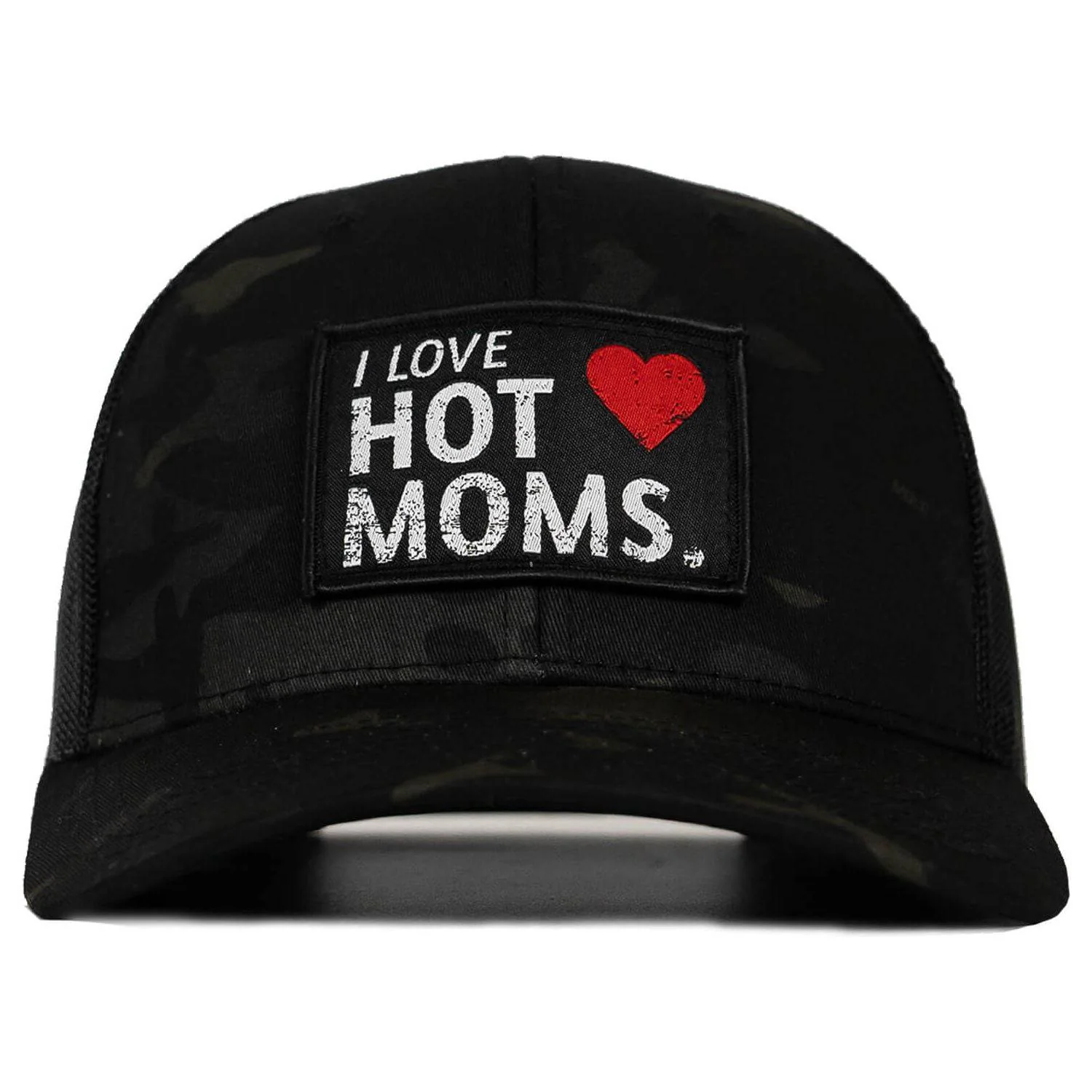 I Love Hot Mom's Patch Snapback Hat - Image 3