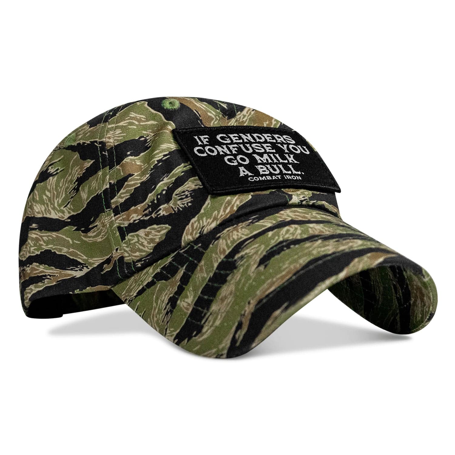 If Gender Confuses You Go Milk A Bull Patch Ripstop Hat - Image 11