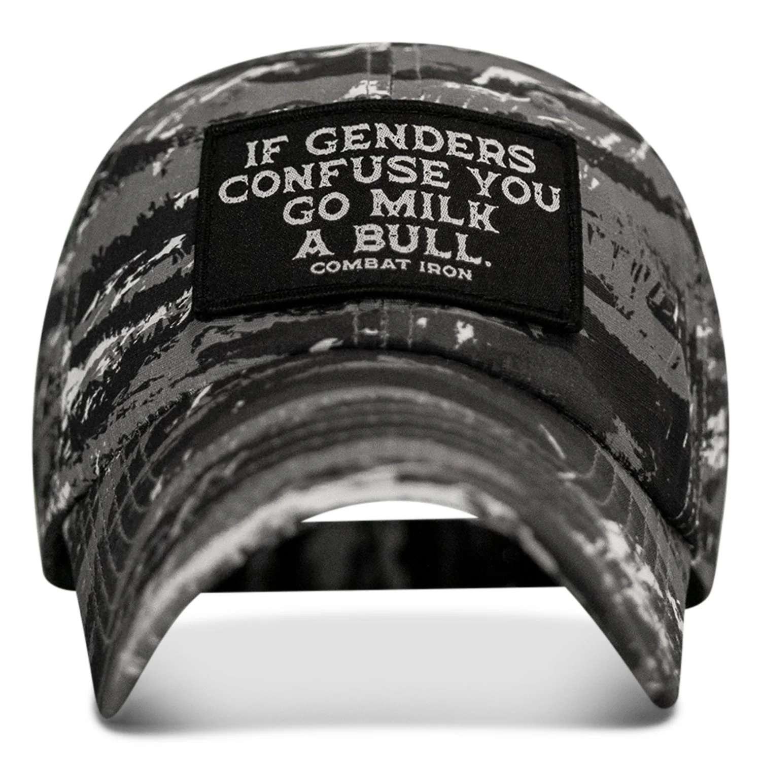 If Gender Confuses You Go Milk A Bull Patch Ripstop Hat - Image 17
