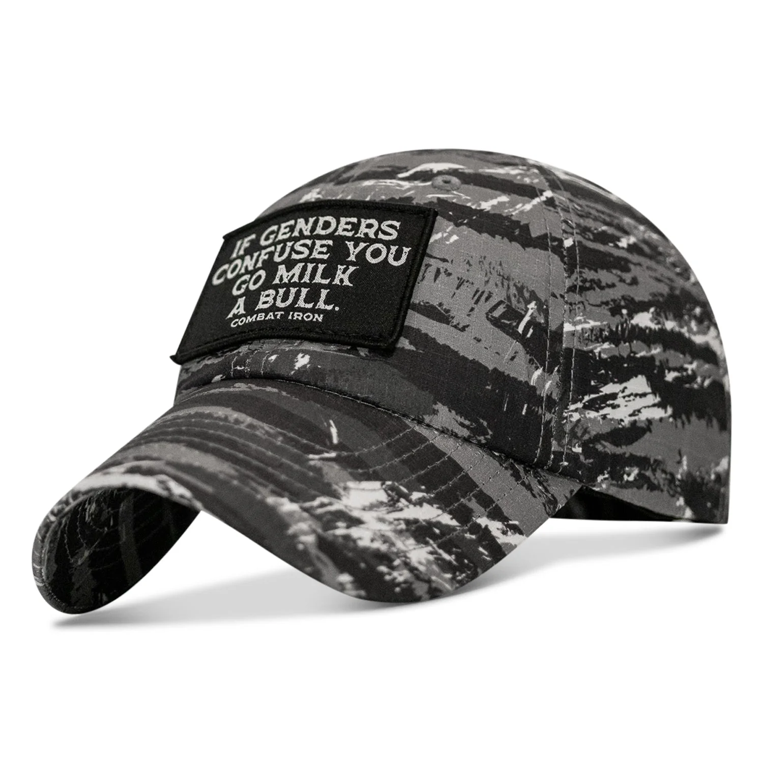 If Gender Confuses You Go Milk A Bull Patch Ripstop Hat - Image 19