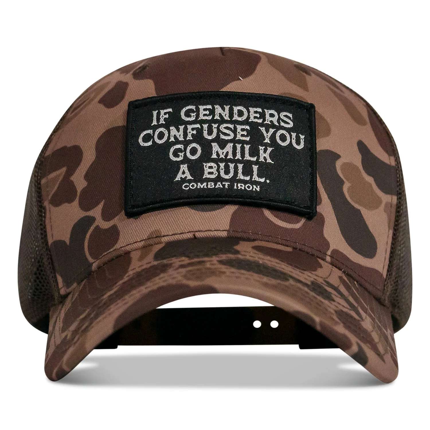 If Genders Confuse You, Go Milk A Bull Patch Snapback Hat - Image 7