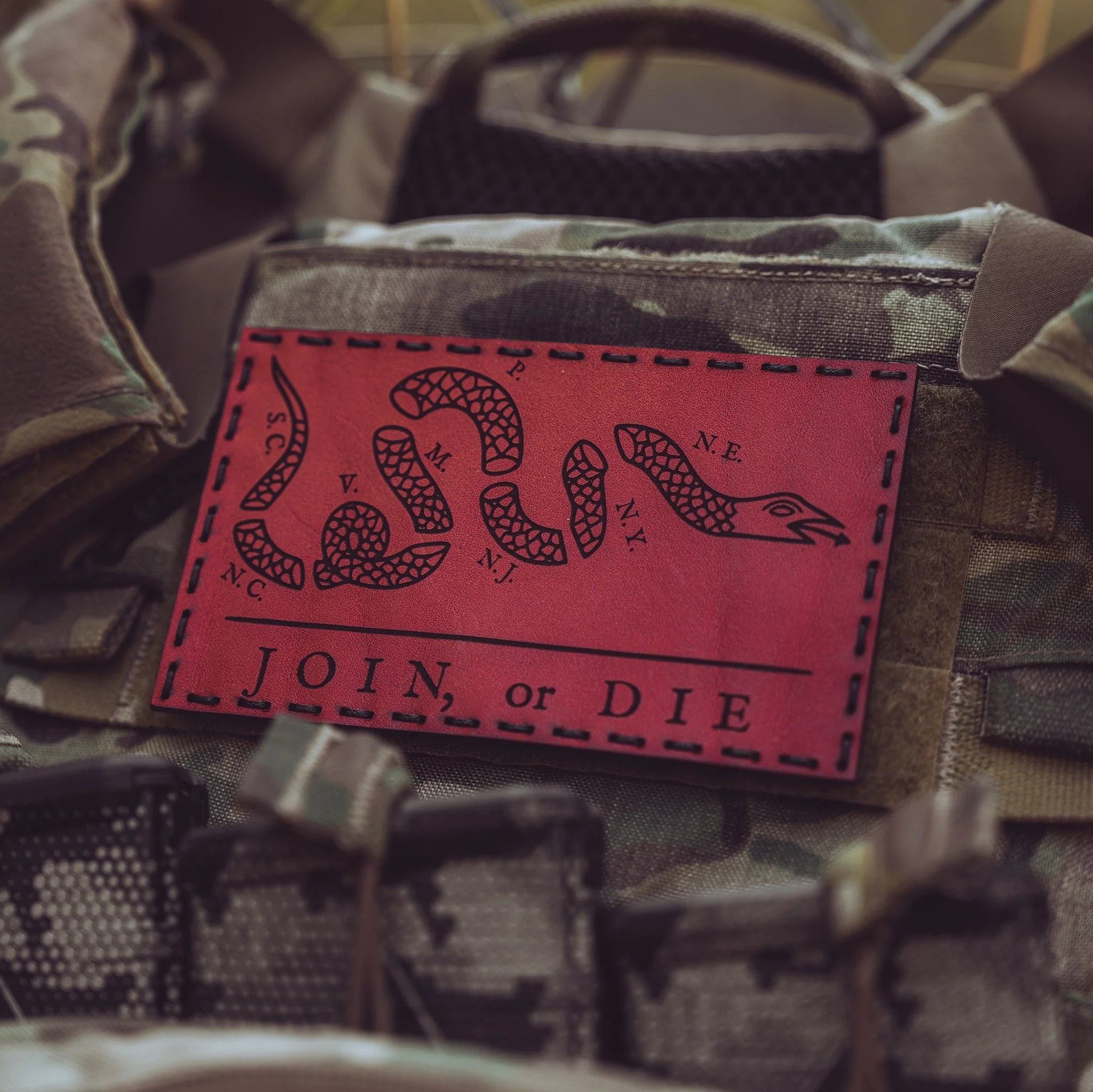 JOIN OR DIE LEATHER PATCH - Image 3