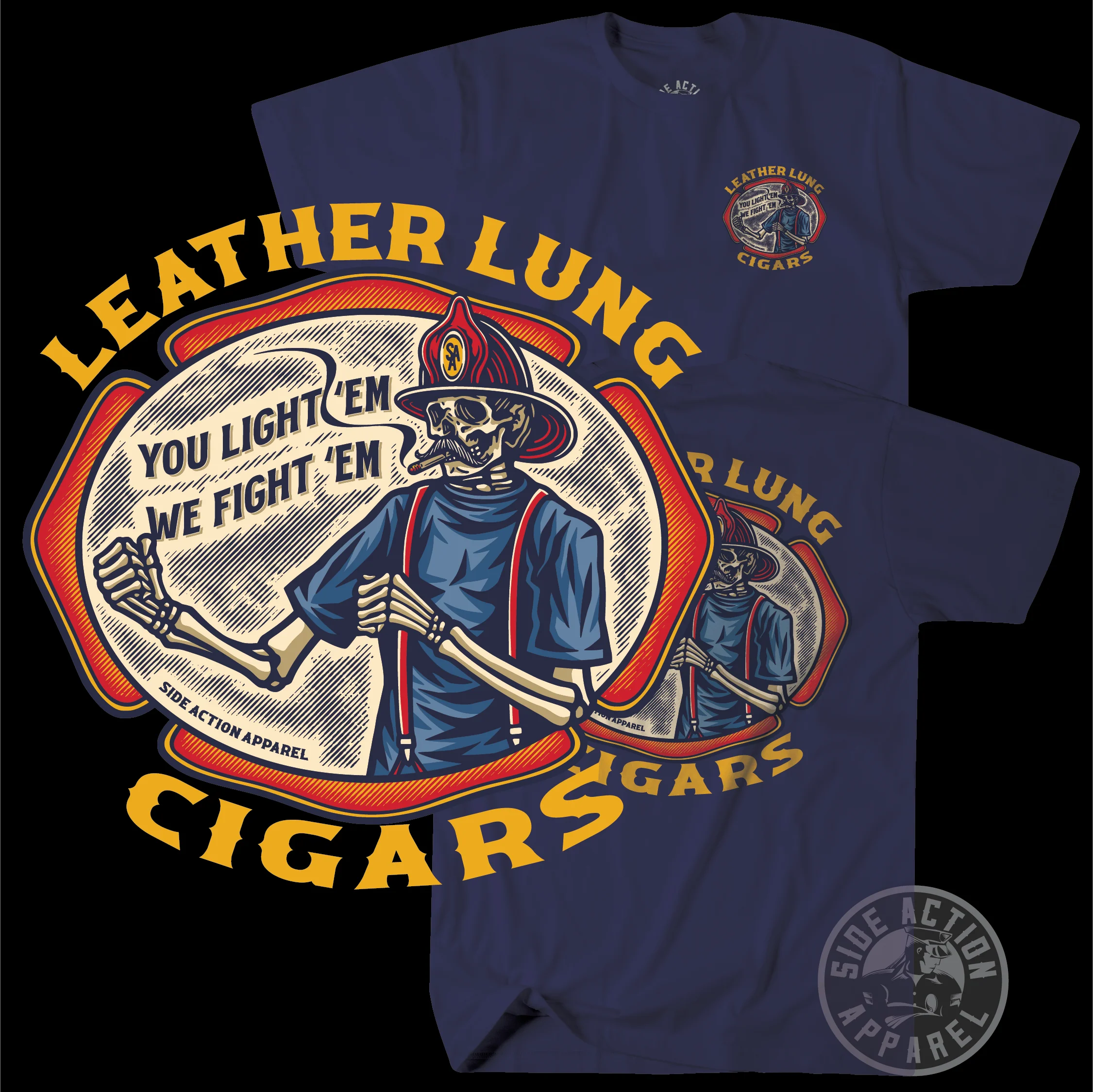 Leather Lung Cigars Tee - Image 5