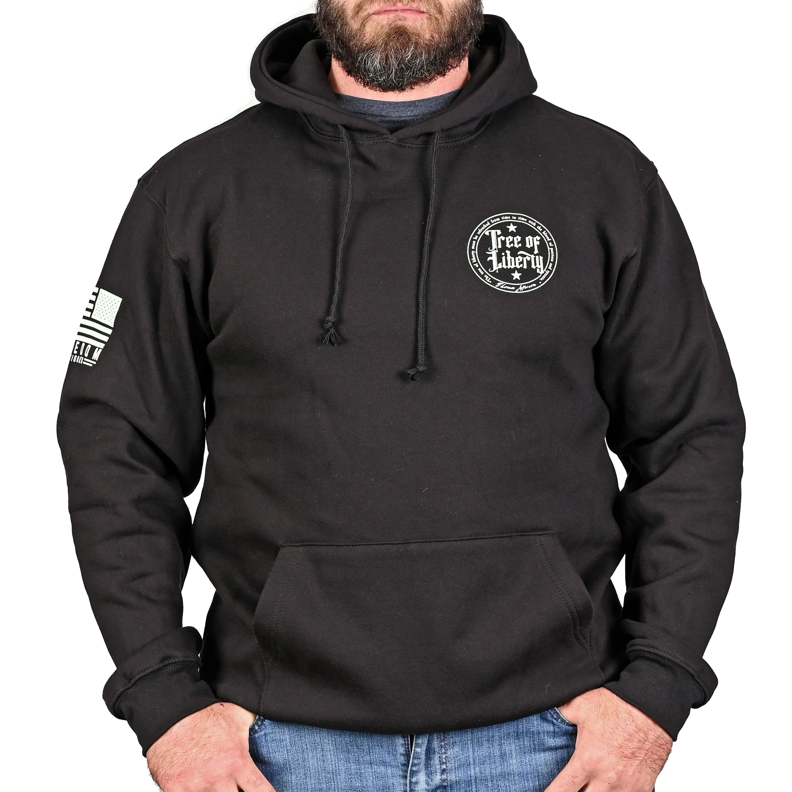 Men's Heavyweight Oversized Tree of Liberty Patriotic Hoodie - Image 5