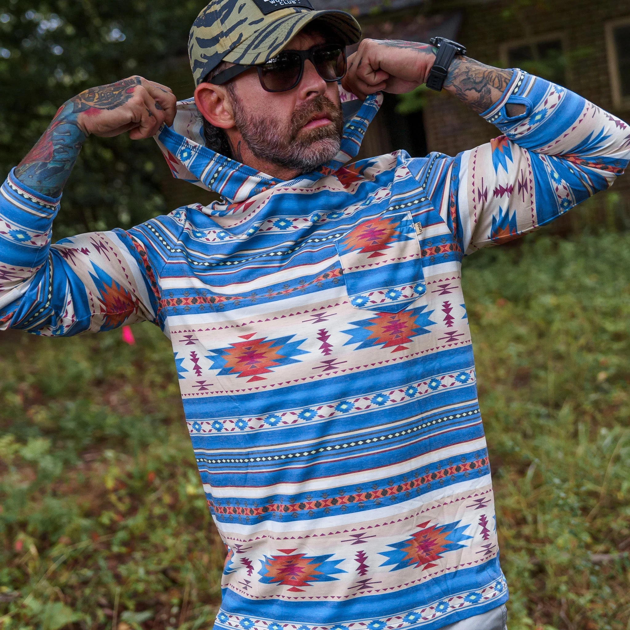 Men's Outdoors Long Sleeve Performance Hoodie - Image 2