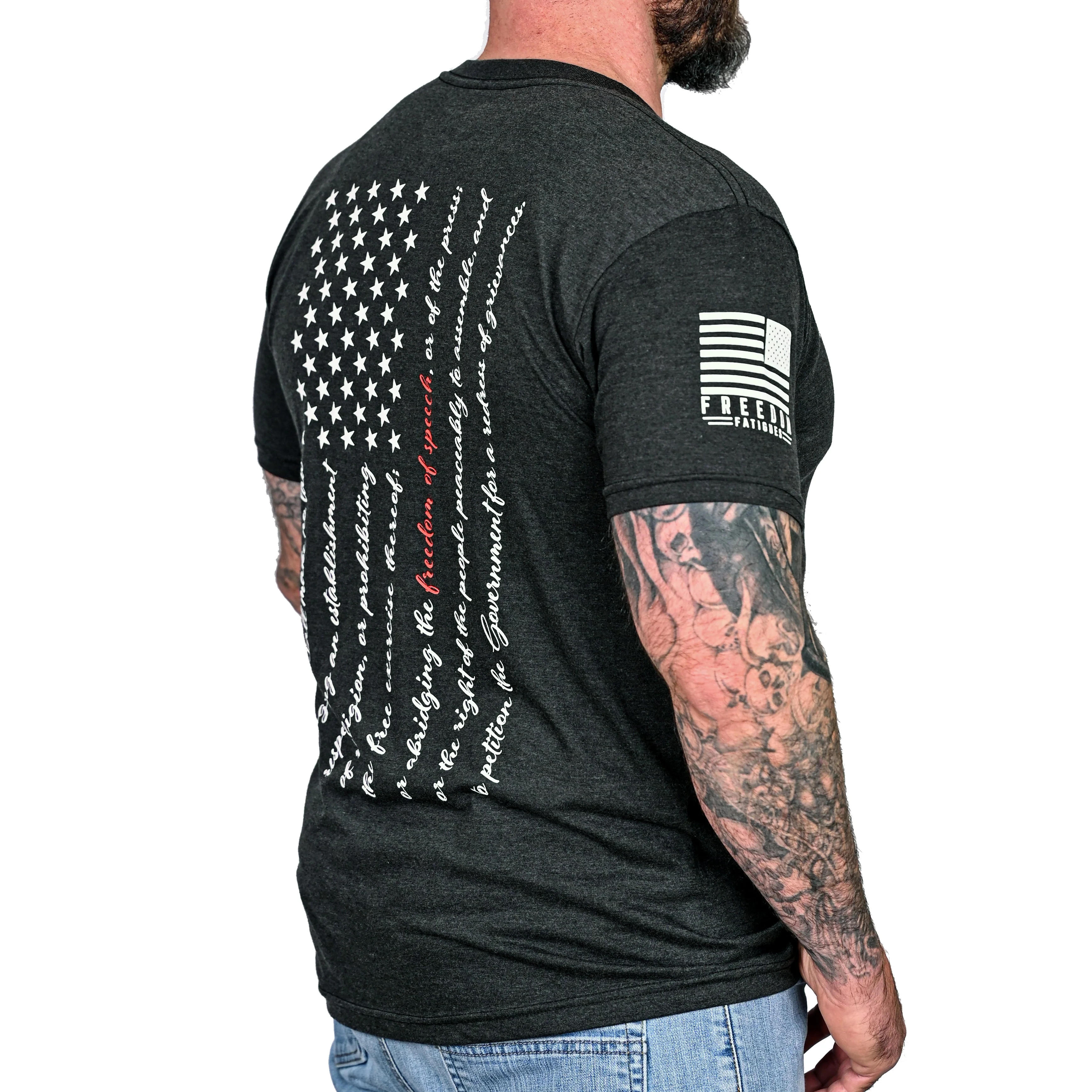 Men's Won't Be Silenced First Amendment Patriotic T-Shirt - Image 5