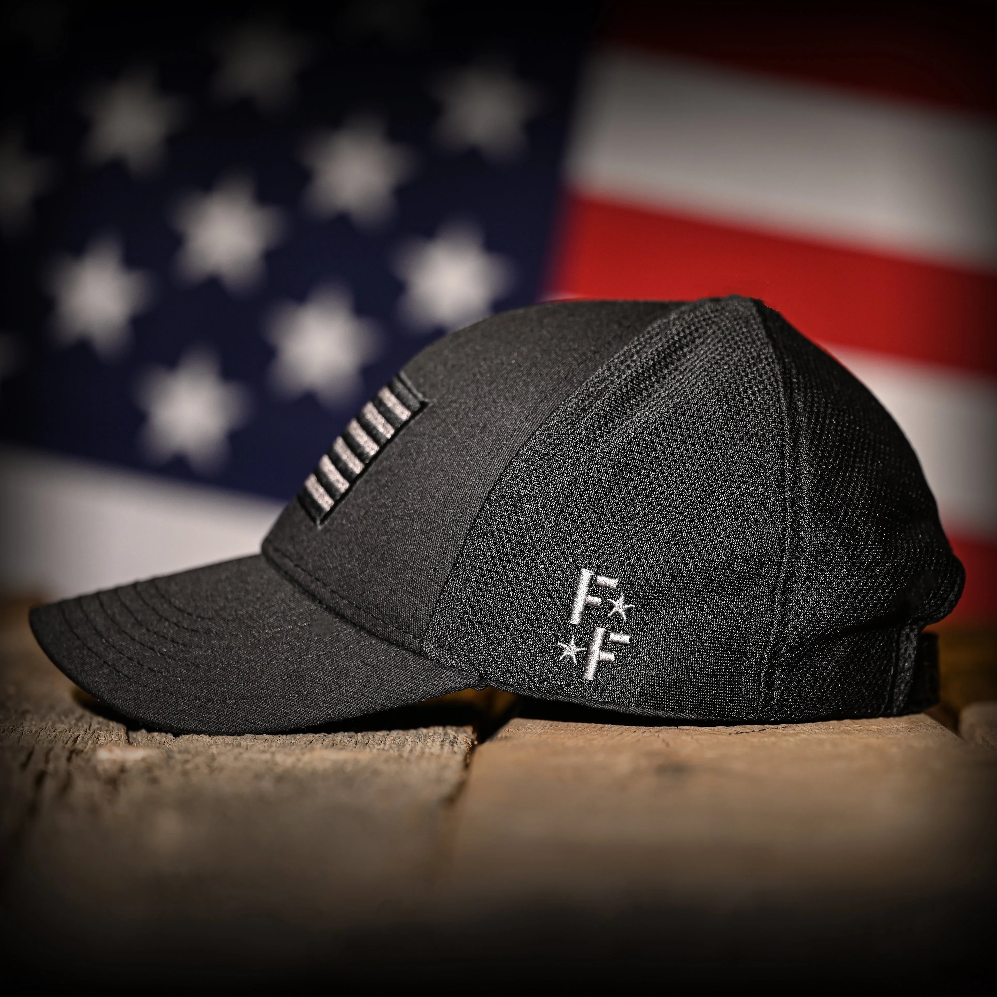 Midnight Black American Flag Ball Cap - Image 2