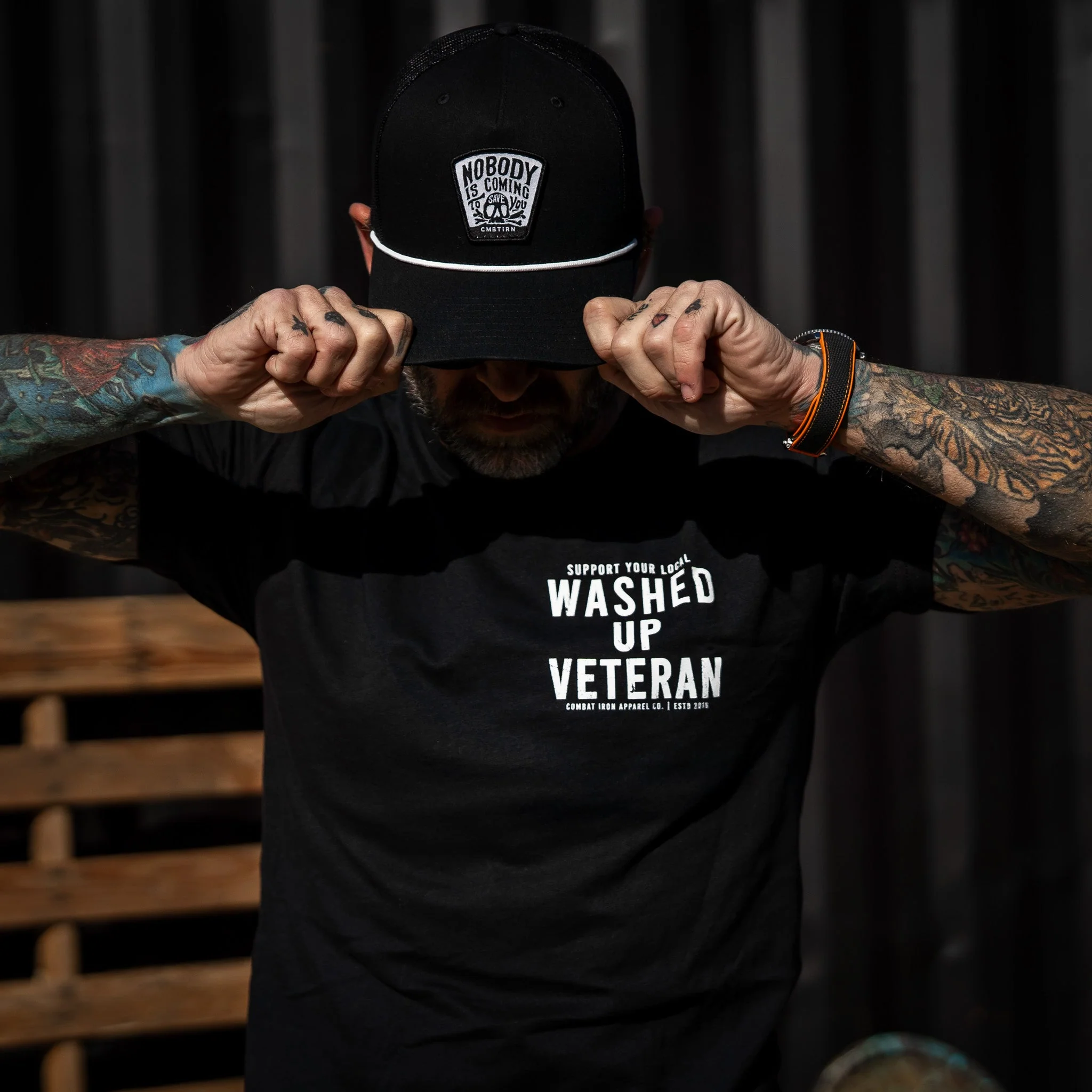 Nobody Is Coming To Save You Skull Patch Rope Snapback - Image 7