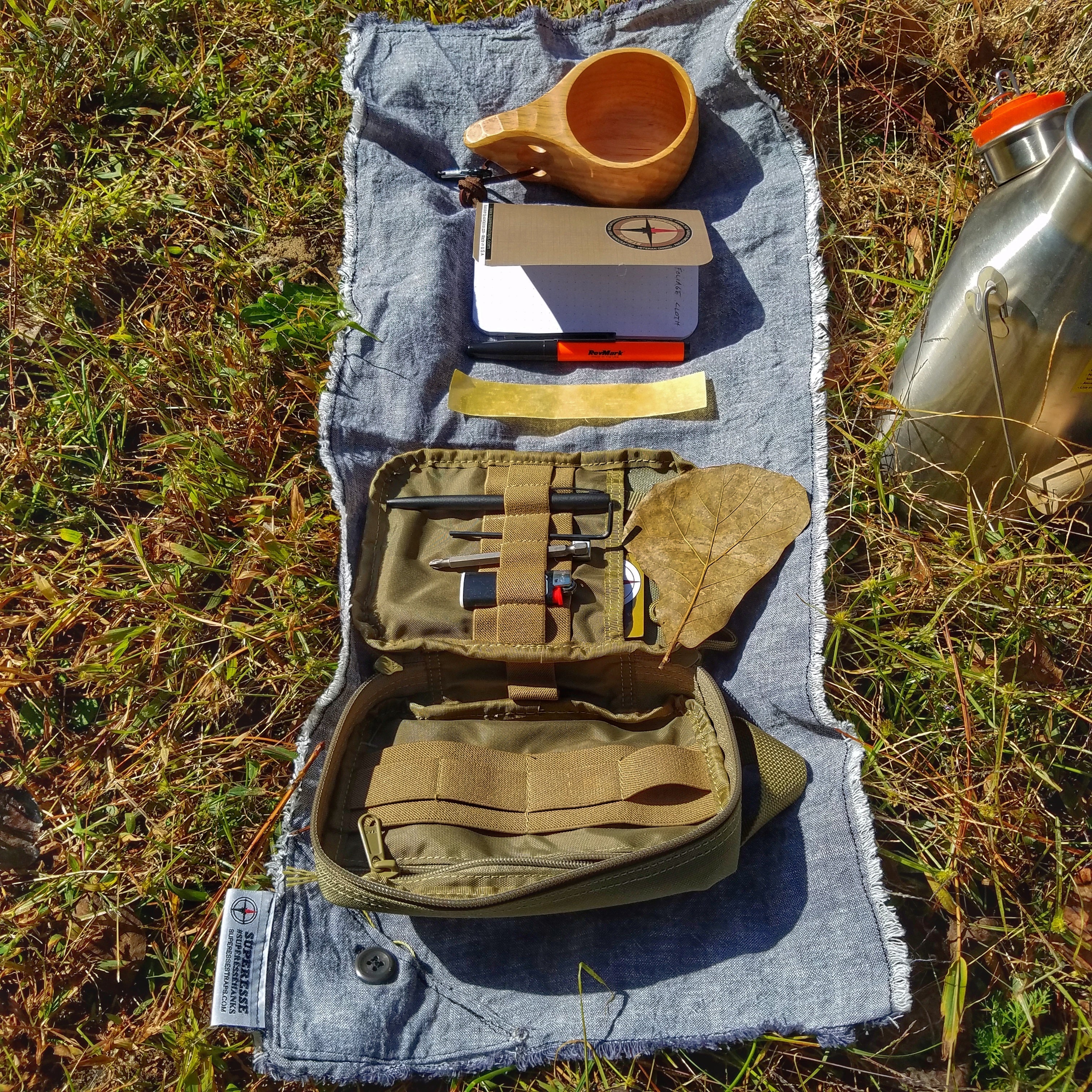 Saw Shemagh: Firestarter sewn button, built-in Kevlar Utility Saw, Fire Tinder border. - Image 2