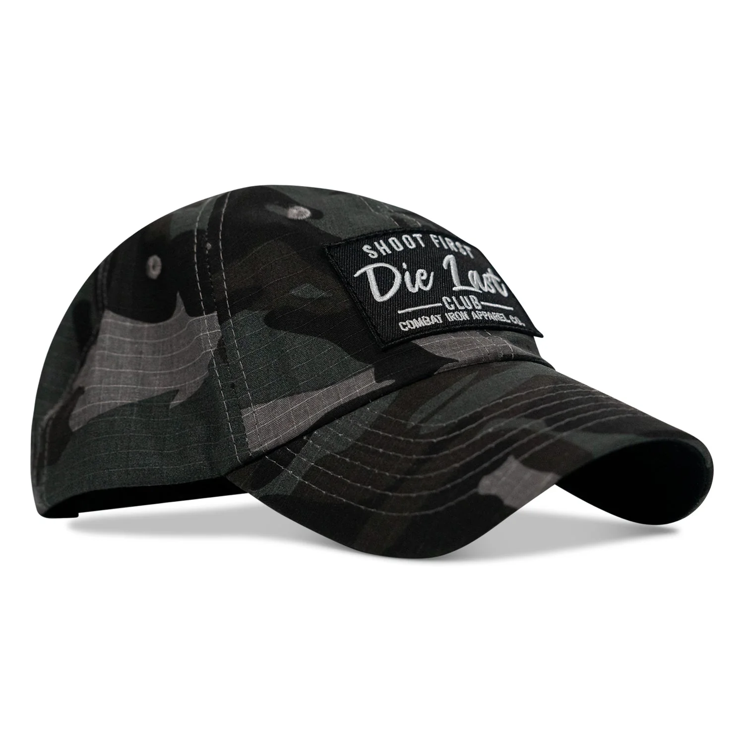 Shoot First. Die Last. Club Patch Low Profile Ripstop Flex Hat - Image 2