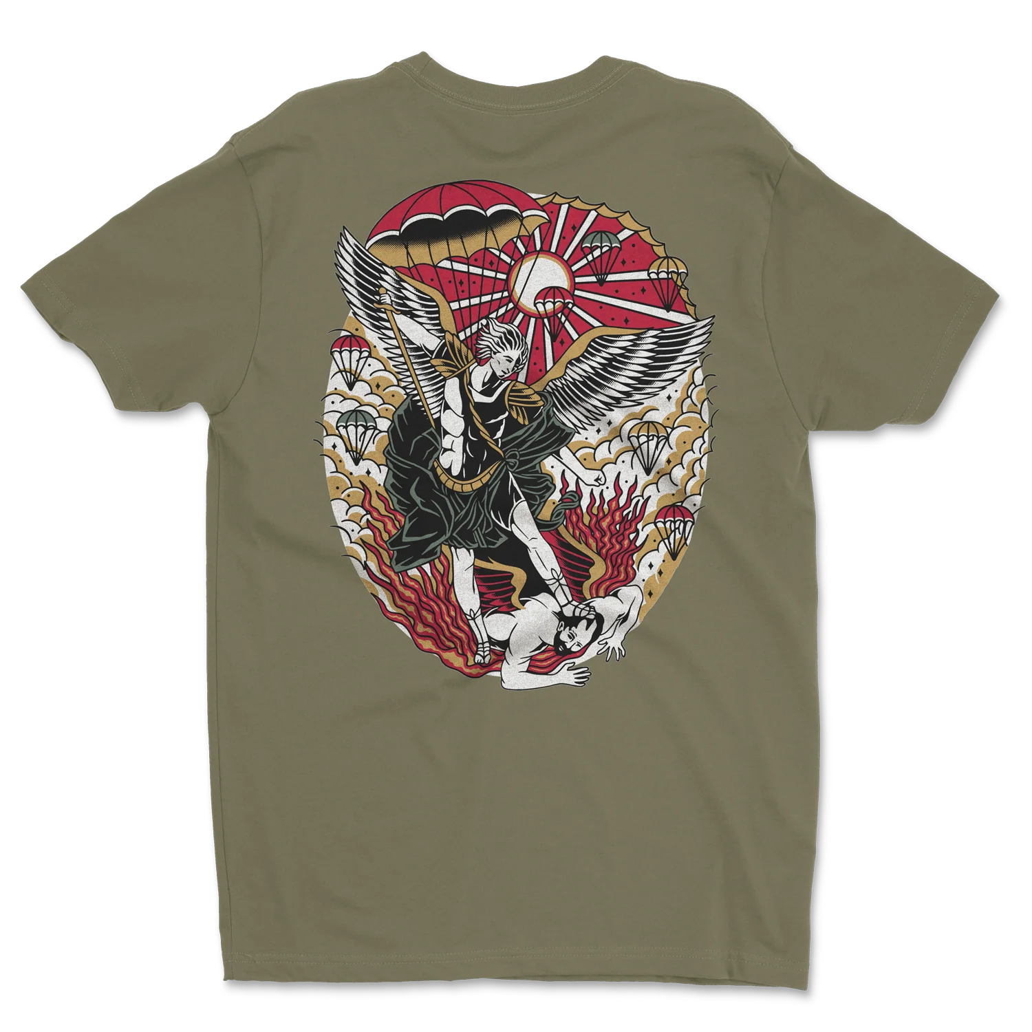 St. Michael Traditional Shirt Military Green - Image 3