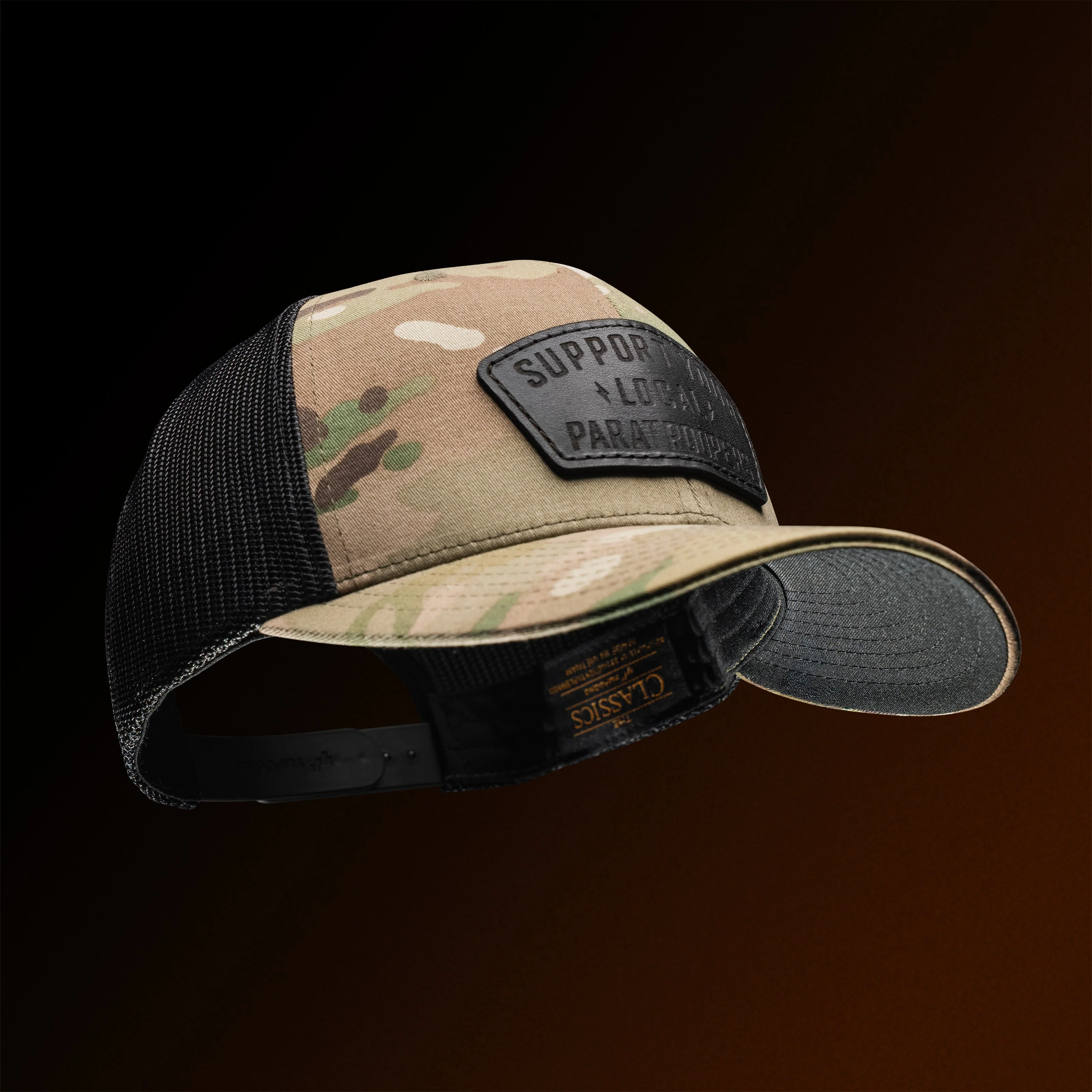 Support Local Paratrooper Leather Patch Tactical Snapback - Image 3