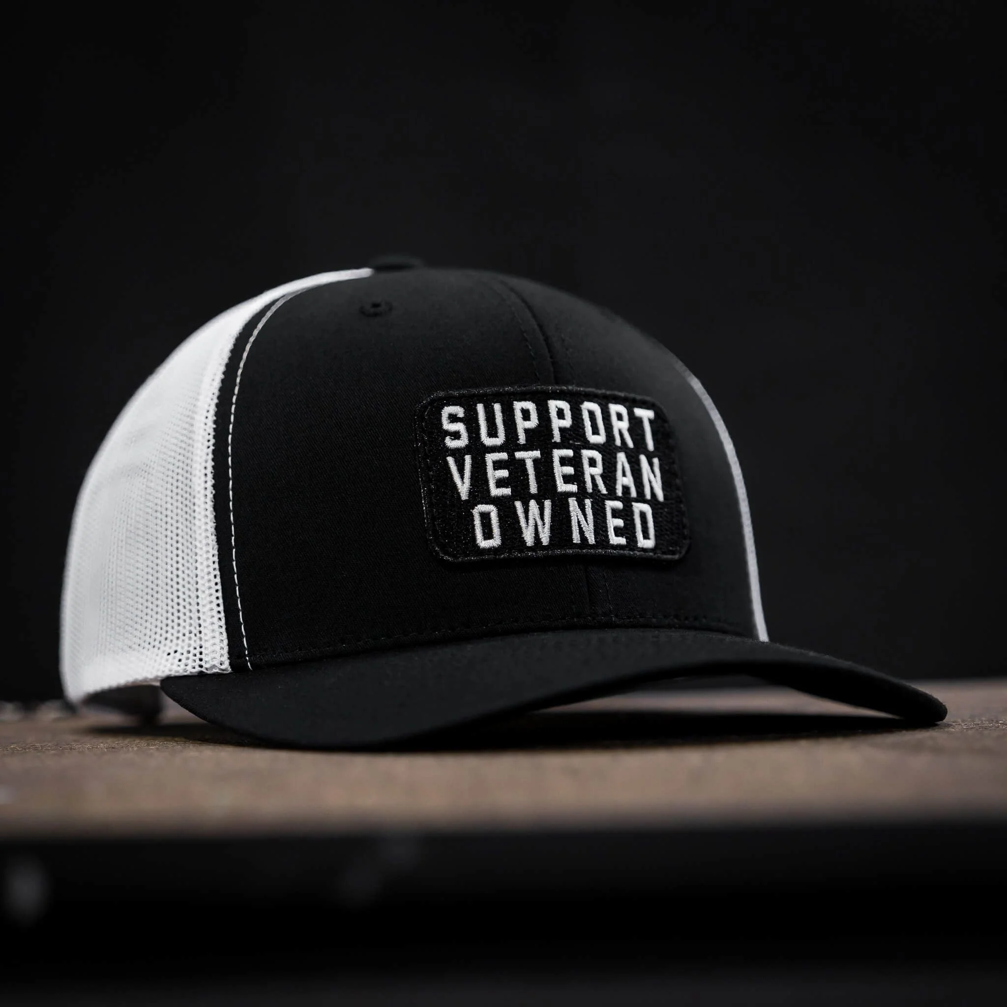 Support Veteran Owned Patch Mid-Profile Mesh Snapback - Image 14