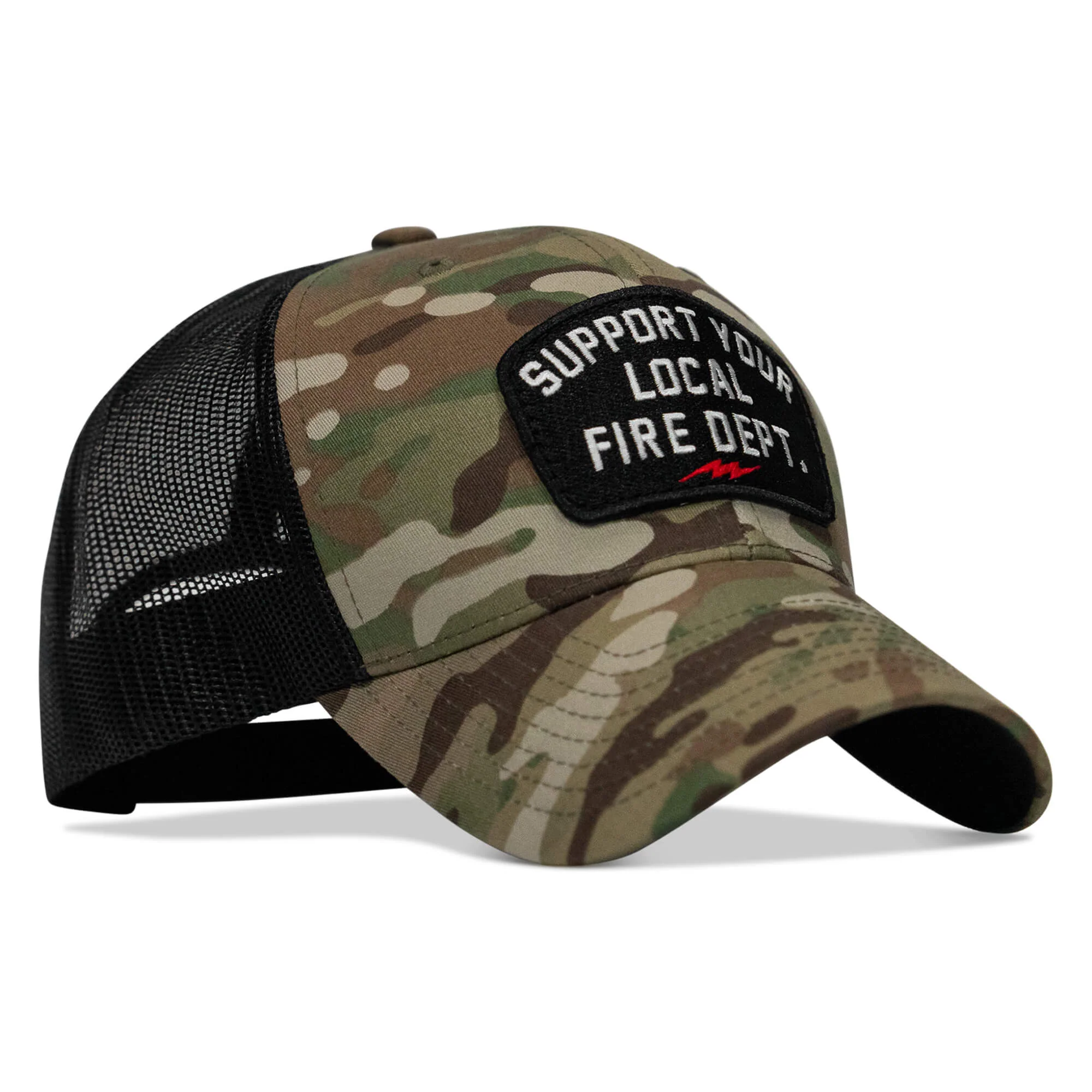Support Your Local Fire Dept. Patch Snapback Hat - Image 17