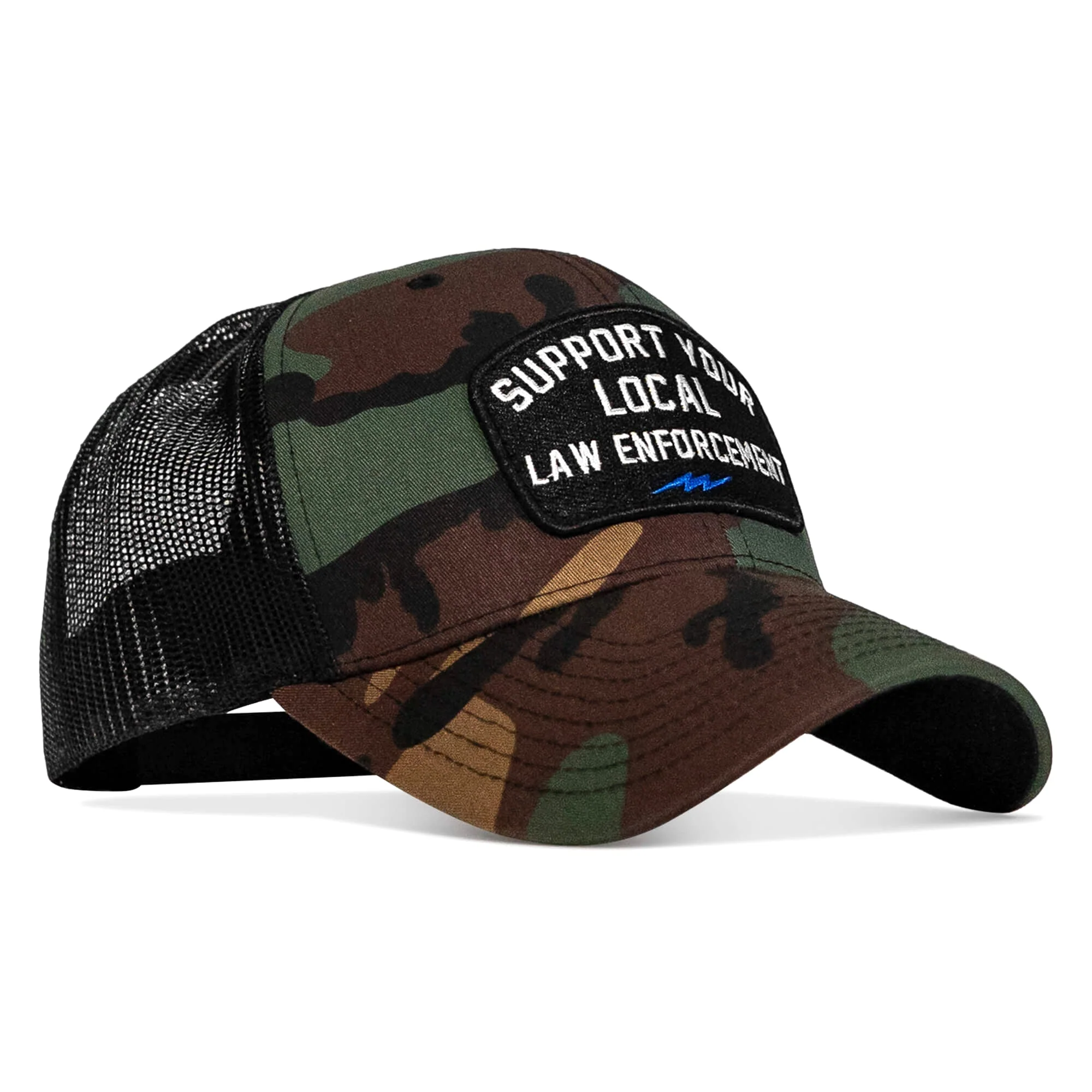 Support Your Local Law Enforcement Mid-Profile Snapback Hat - Image 3