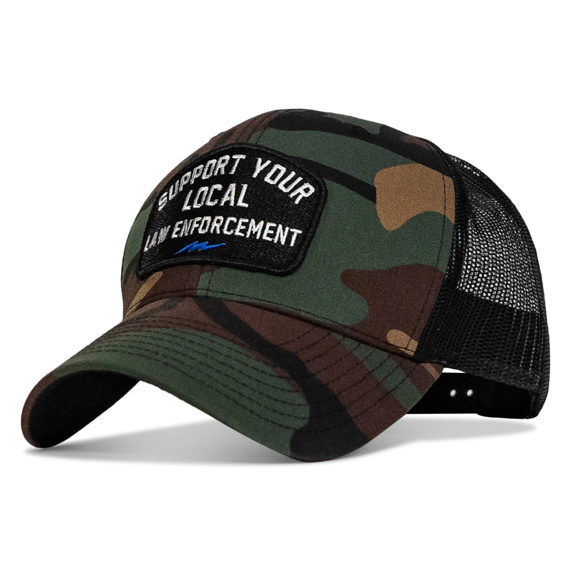 Support Your Local Law Enforcement Mid-Profile Snapback Hat - Image 4
