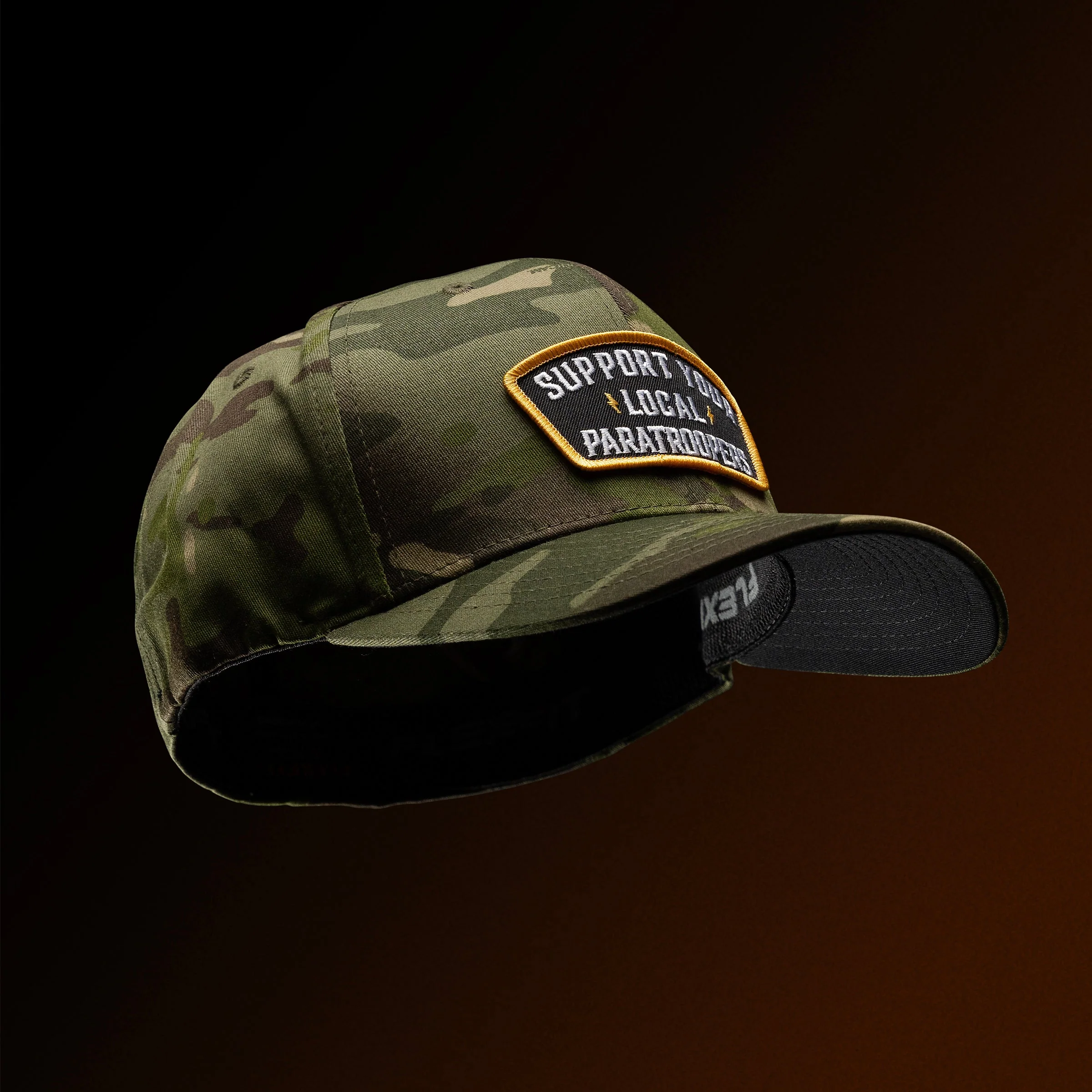 Support Your Local Paratroopers Patch Flexfit Hat - Image 3