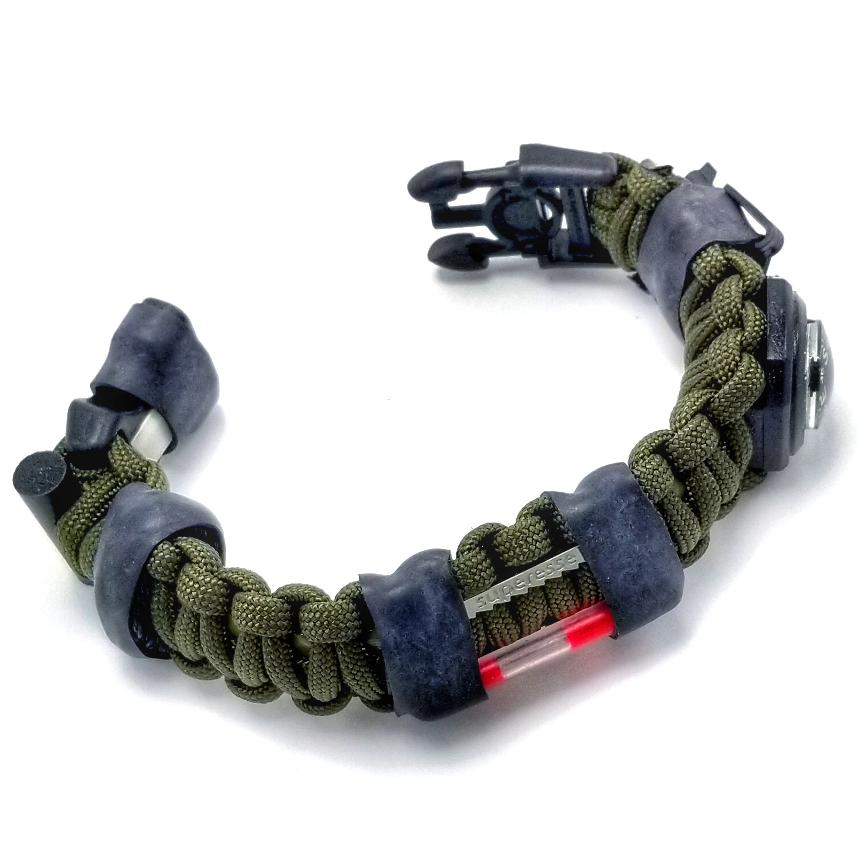 The Escape Evade Pathfinder: Military & Tactical Strap w/ SERE kit, Compass, Kevlar Saw, Cuff Key. - Image 14