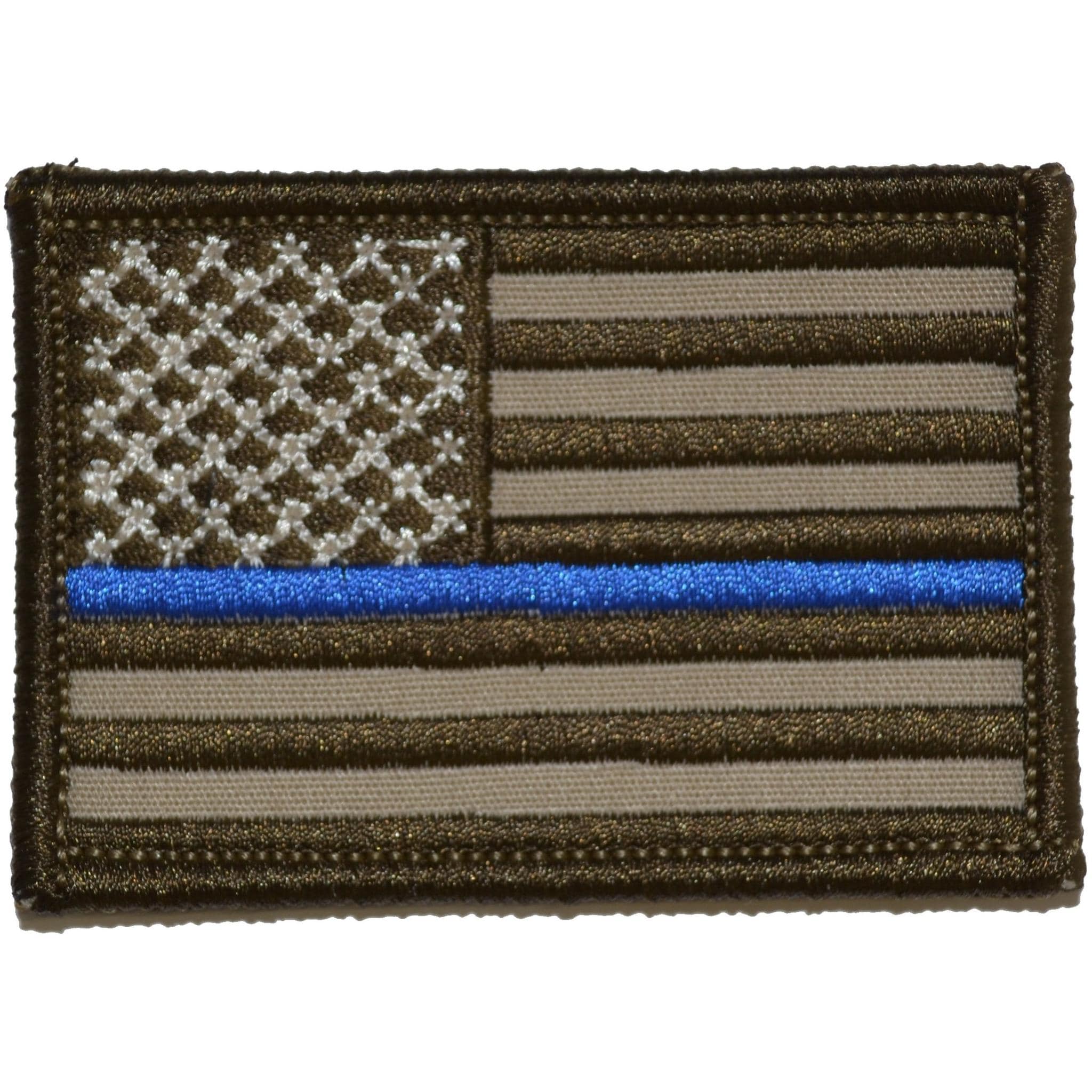Thin Blue Line US Flag - 2x3 Hat Patch - Image 2