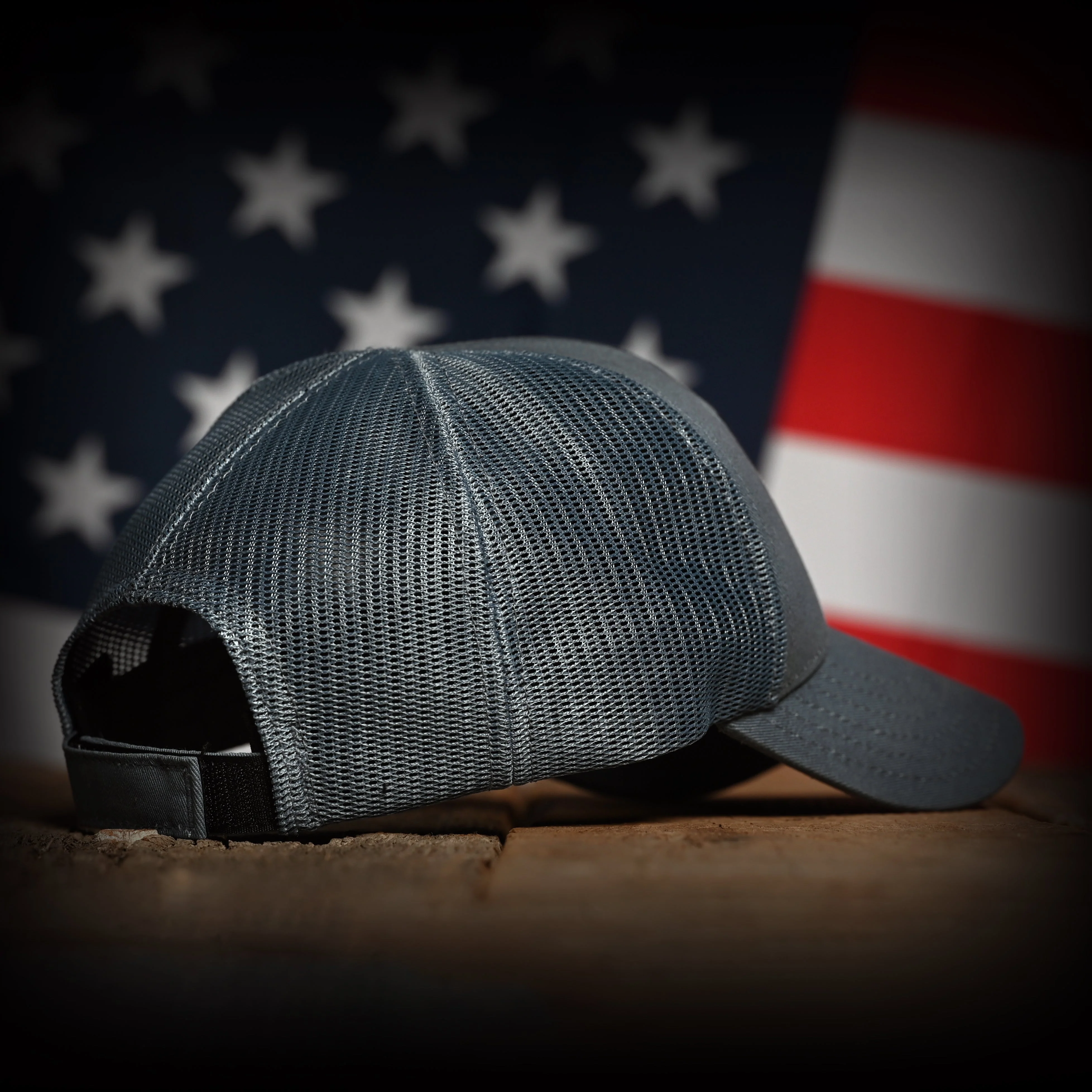 Tonal Blue-Gray American Flag Hat - Image 6