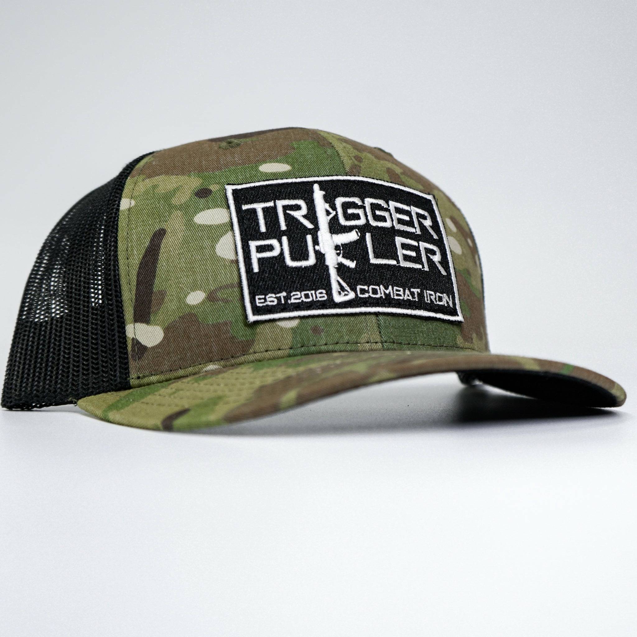 Trigger Puller Black Mid-Profile Mesh Snapback Hat - Image 3