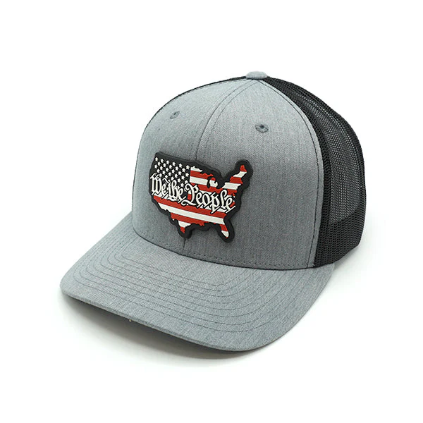 USA Constitution Flag PVC Patch Hat - Image 2