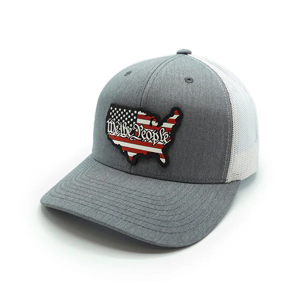 USA Constitution Flag PVC Patch Hat - Image 4