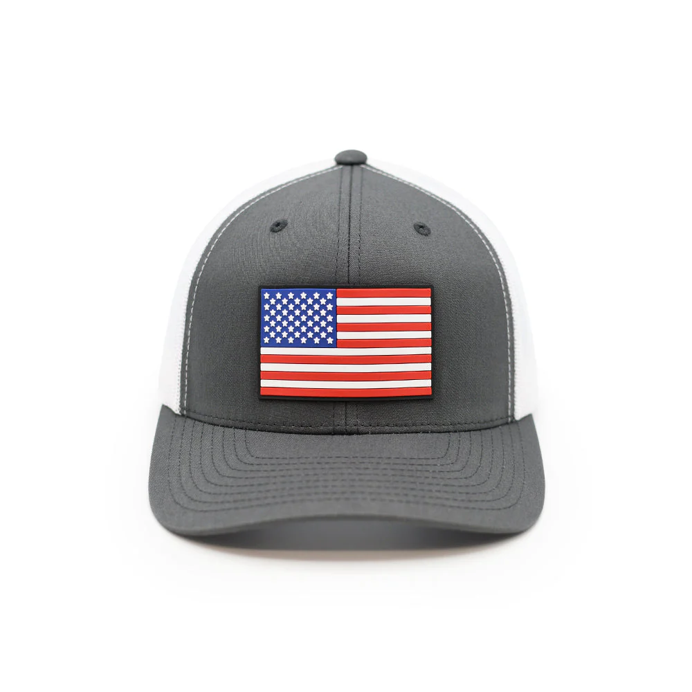 USA Flag PVC Patch Hat - Image 3