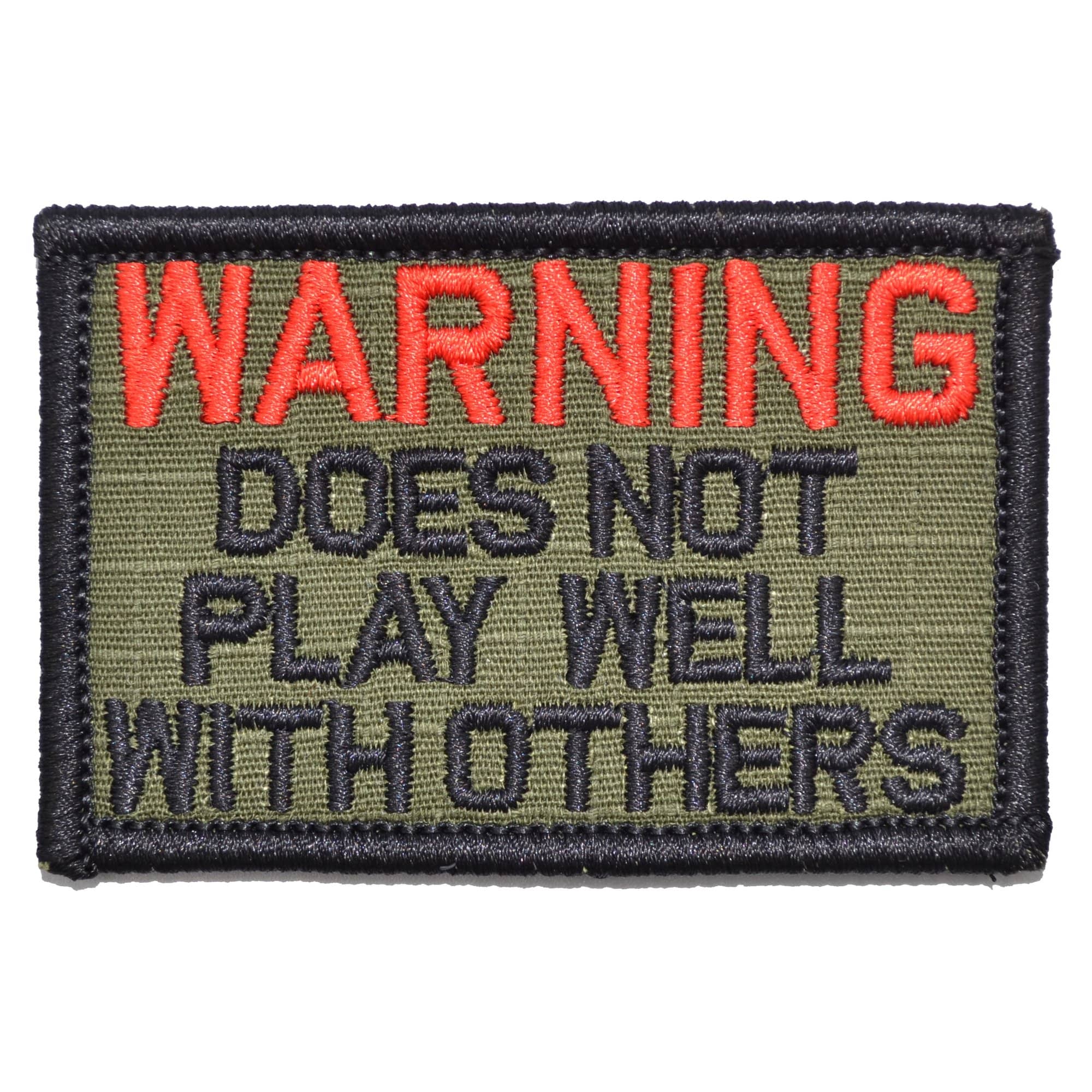 WARNING: Does Not Play Well With Others - 2x3 Patch - Image 4
