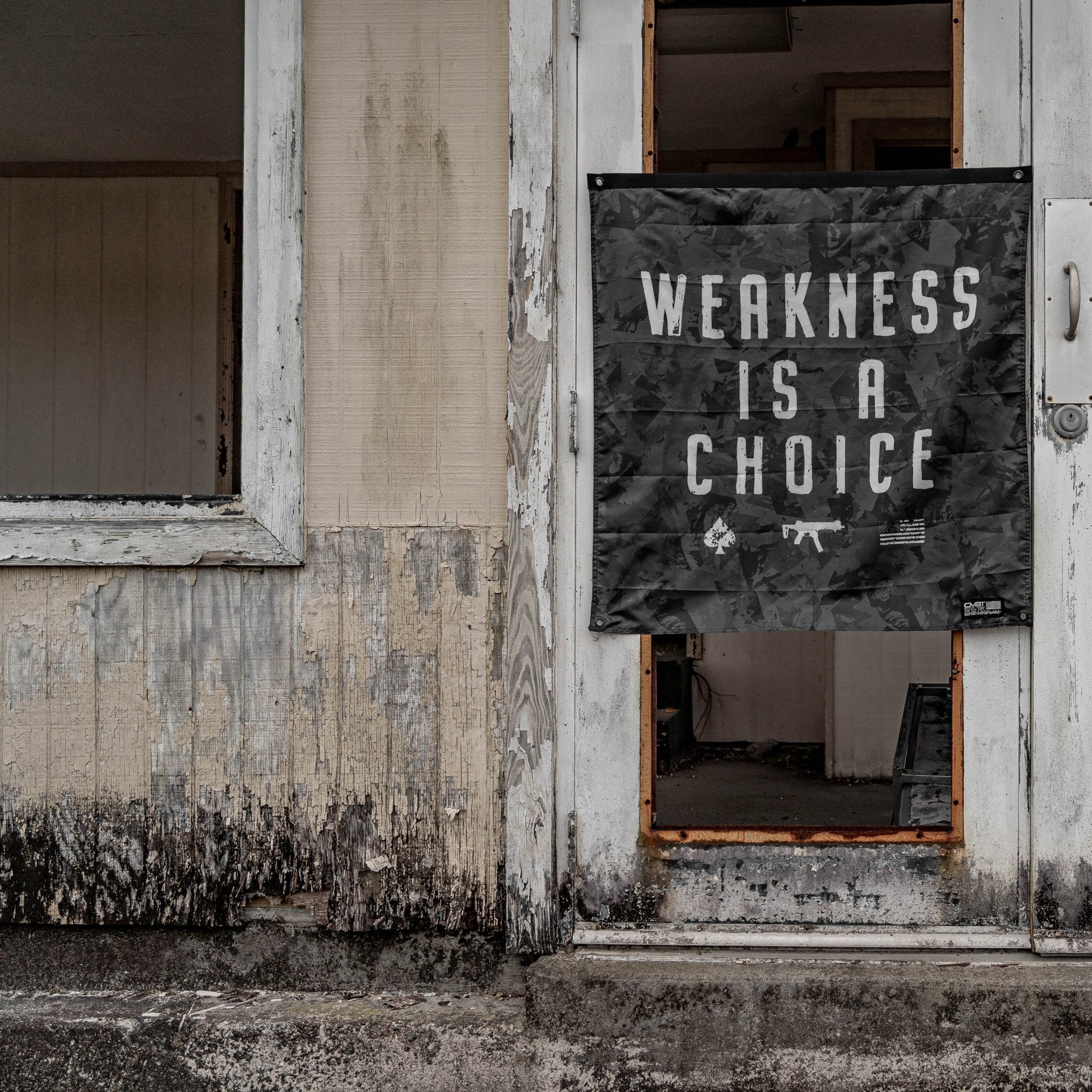 Weakness Is A Choice 3'x3' Camo Flag - Image 5