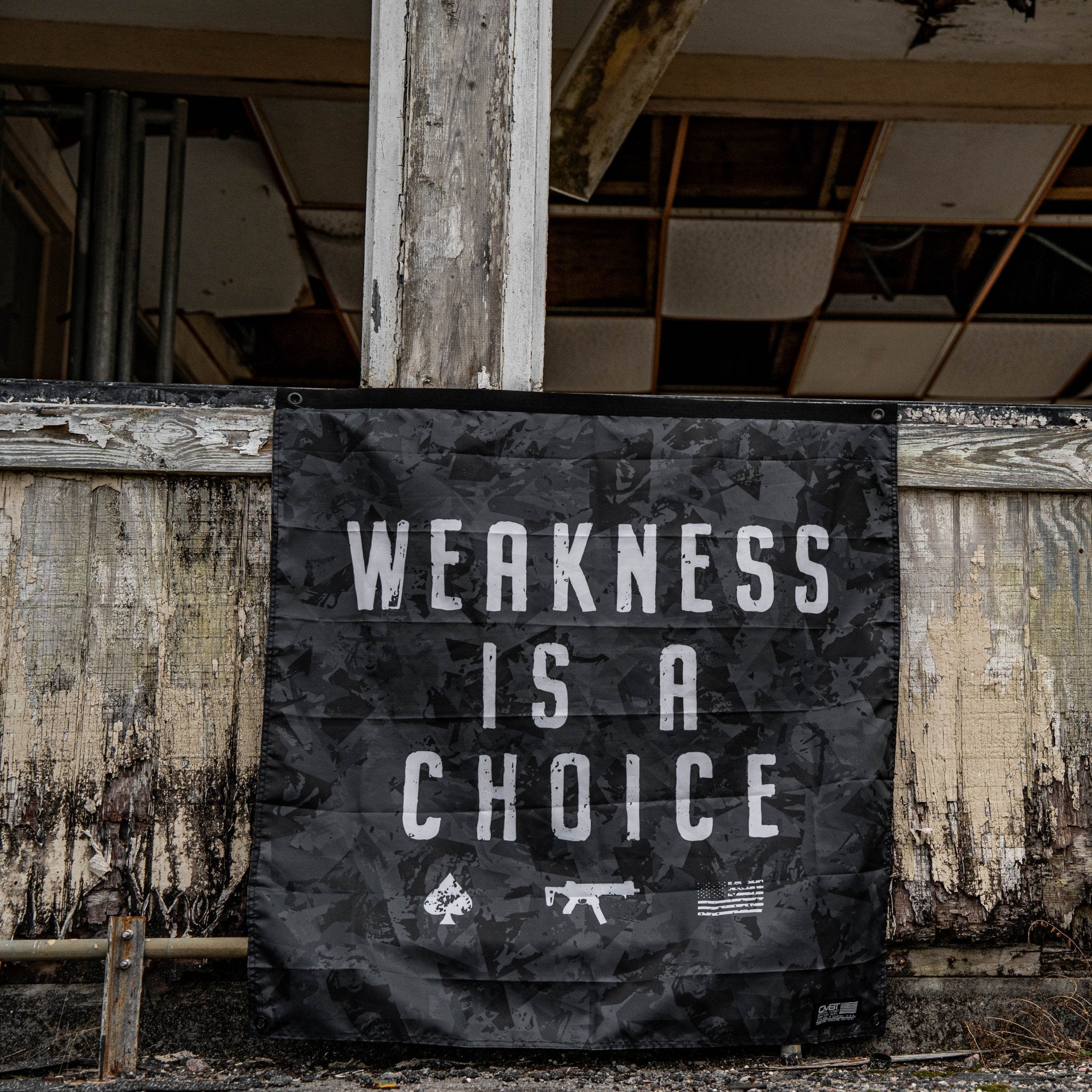 Weakness Is A Choice 3'x3' Camo Flag - Image 8